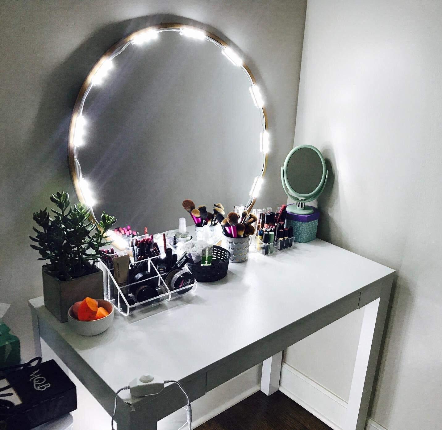 Led女優ライト 鏡含まれません リモコン付け 三段調光 全長4m 防水 ハリウッドライト ドレッサー Ledランプ 60個 化粧台 鏡 ライト メイクアップ Wavethestone