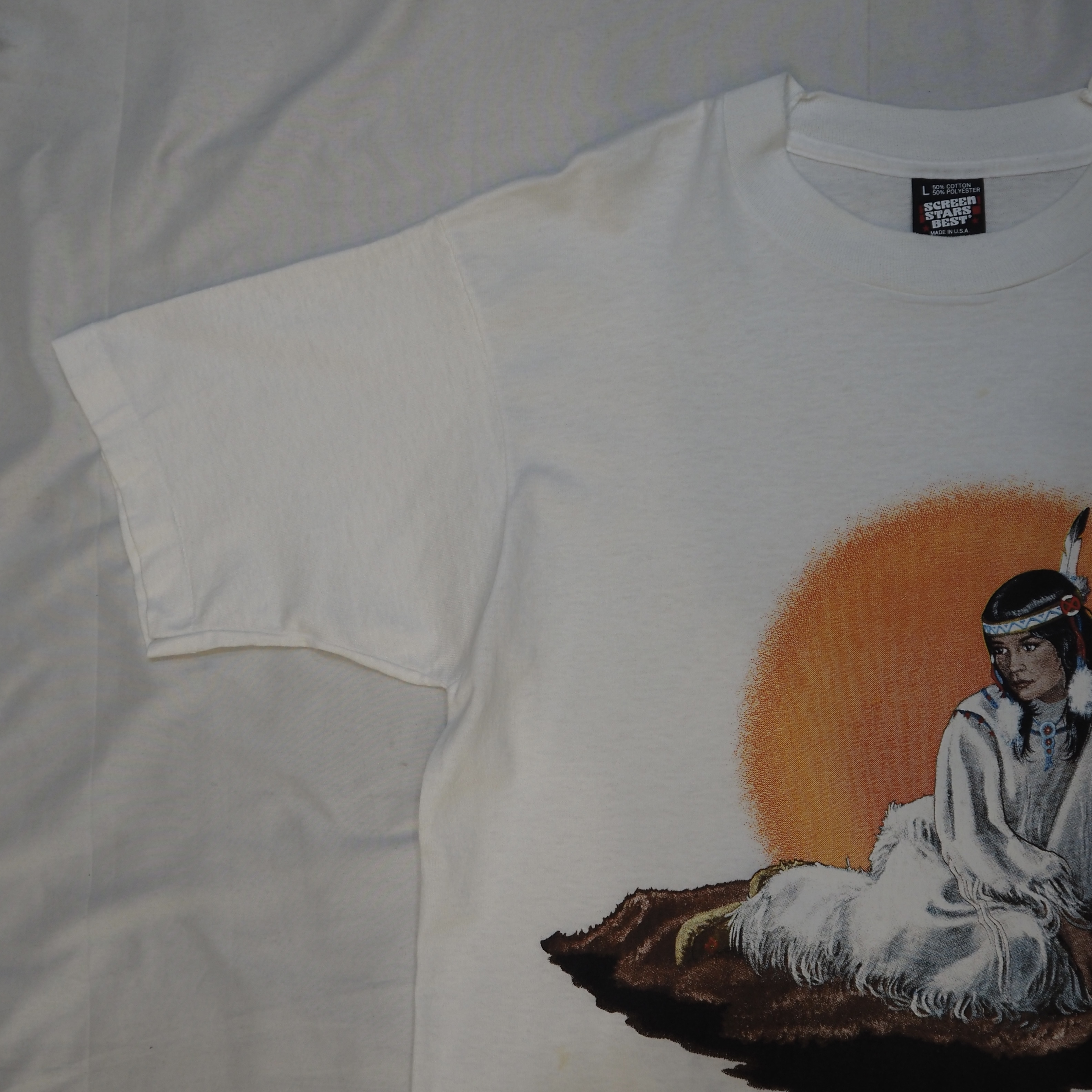 90’s Screen Stars Native American Girl Tee の画像 2