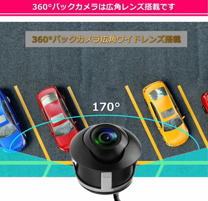 バックカメラ サイドカメラ 360°回転 埋め込み式 CCD搭載 | Rui'select