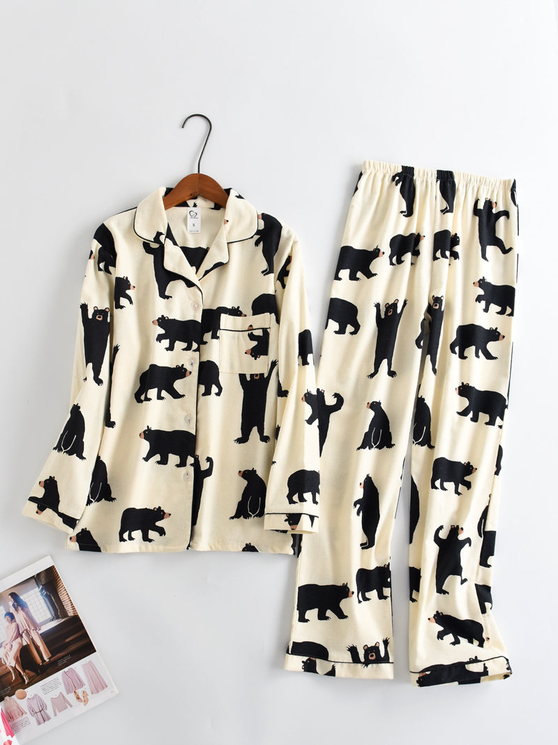 ルームウェア パジャマ 部屋着 上下セット 長袖 あったか ゆったり 大きいサイズ 防寒 大人可愛い 春夏 2点セット 街角のカフェテラス