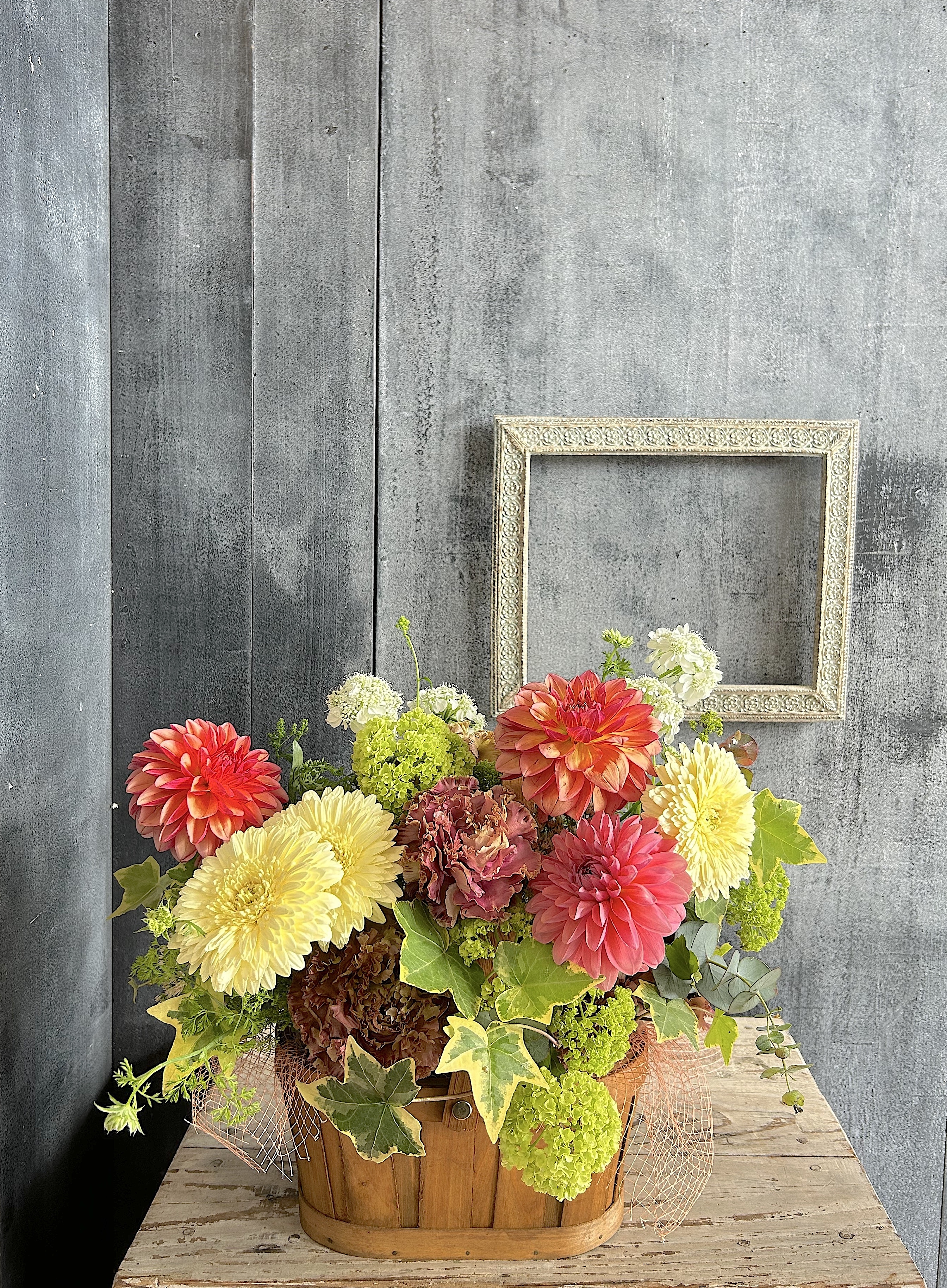 母の日(2025) ⑤自然な優しさのバスケット アレンジメント