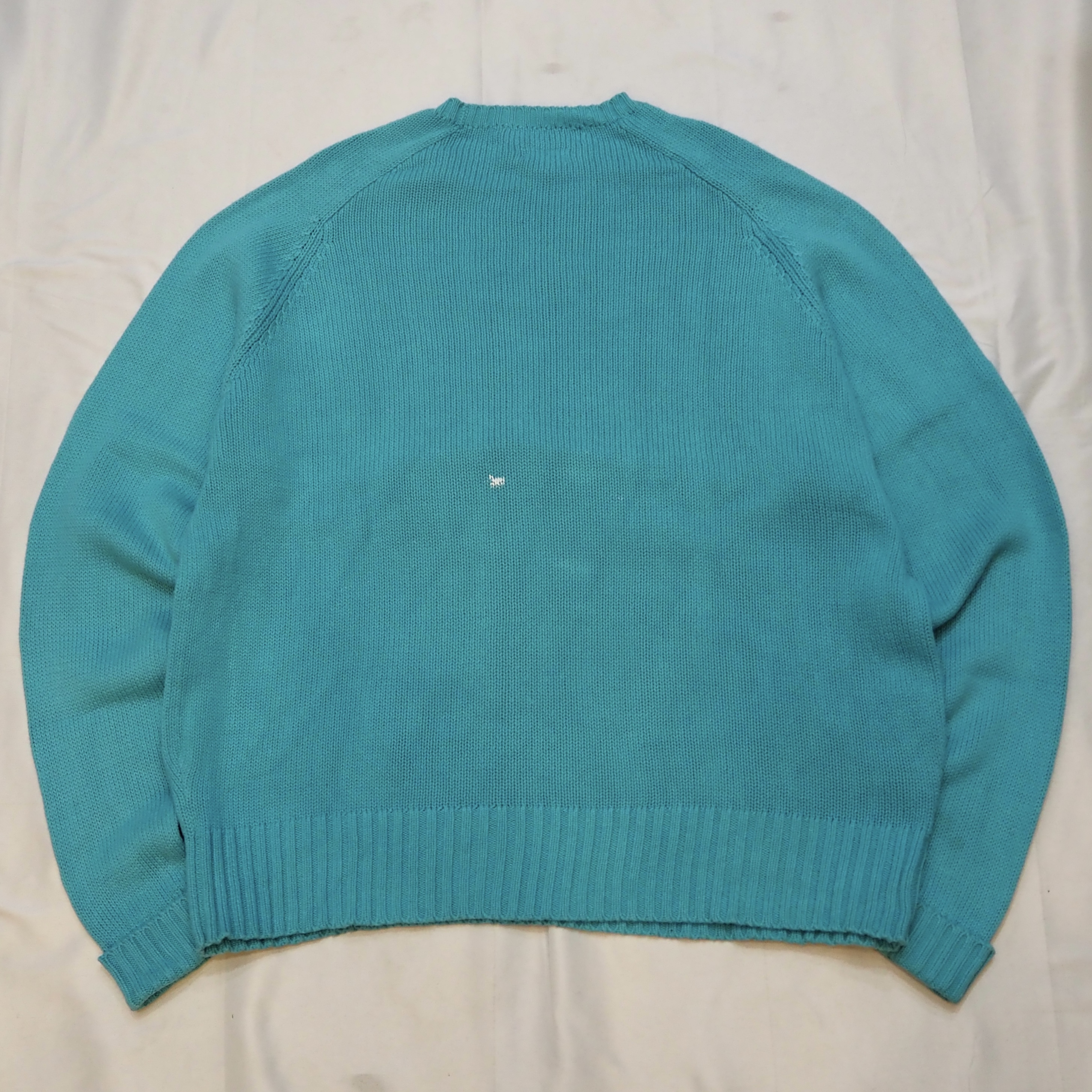 90’s Ralph Lauren コットンニット ティファニーブルー の画像 10
