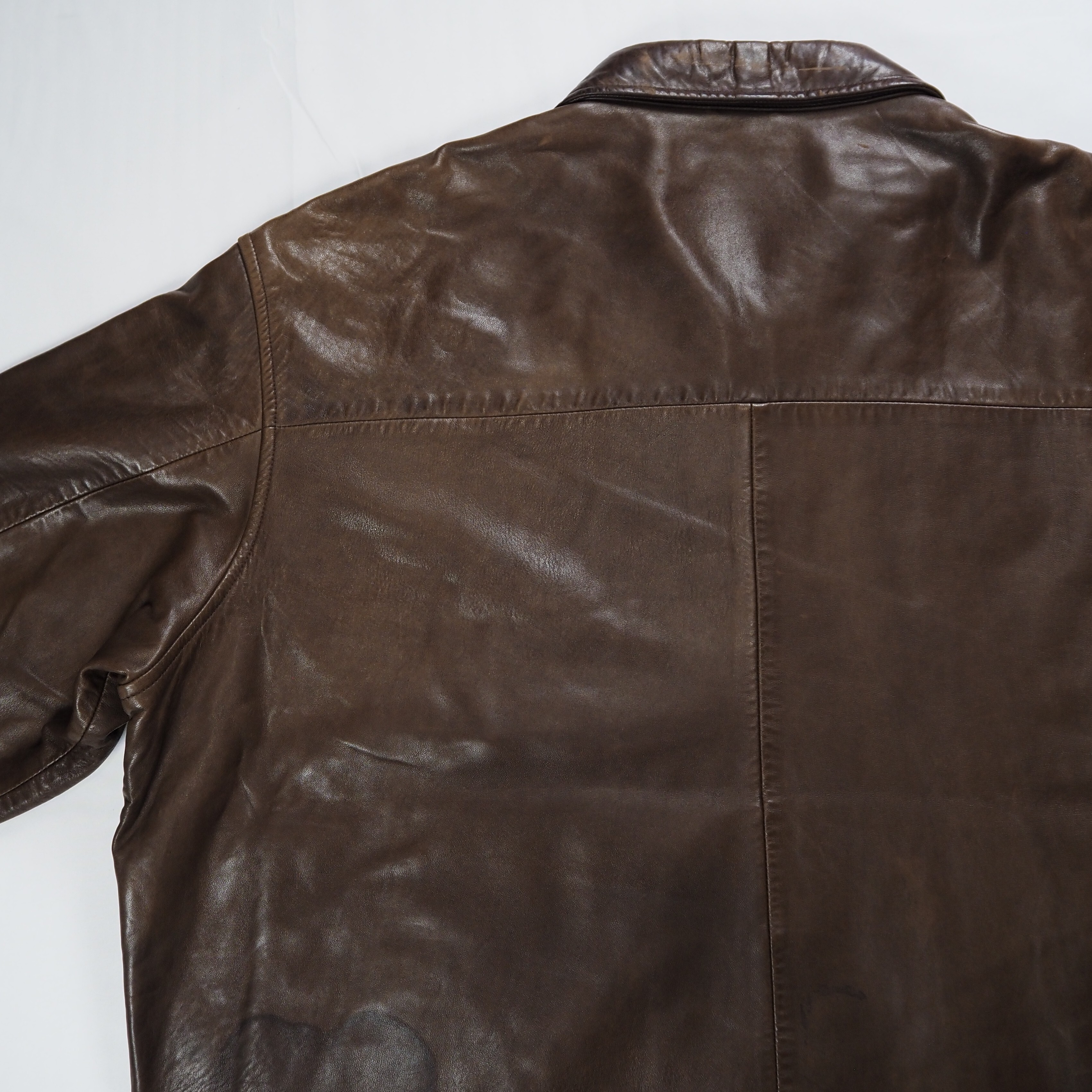 【9/23 20:00入荷】90's Ralph Lauren ラムレザージャケット XXL の画像 15