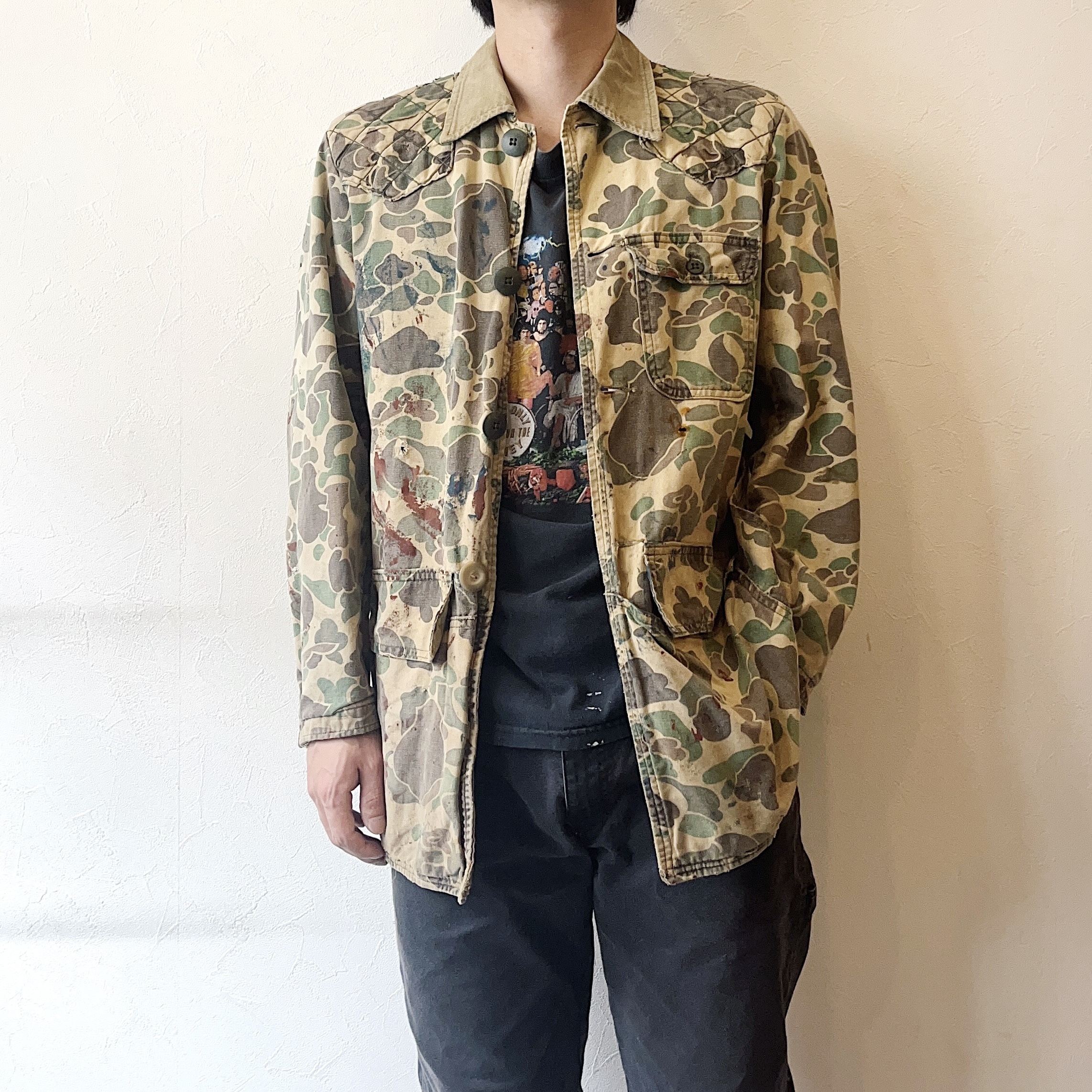 Vintage 60～70's【SEARS ACTIVE Sportswear】Grunge Camo Hunting Jacket の画像 3
