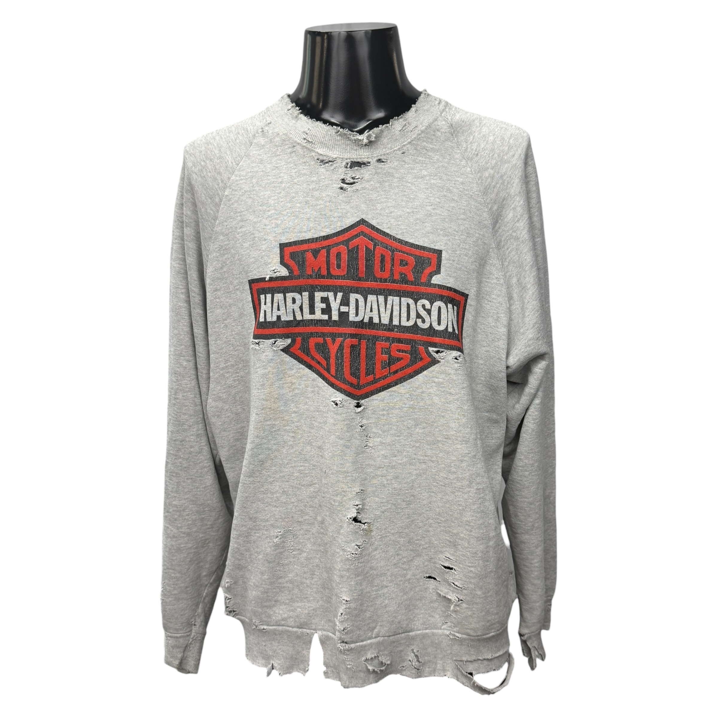 【HARLEY-DAVIDSON】ハーレーダビッドソン “BAR & SHIELD LOGO DISTRESSED” Vintageスウェット