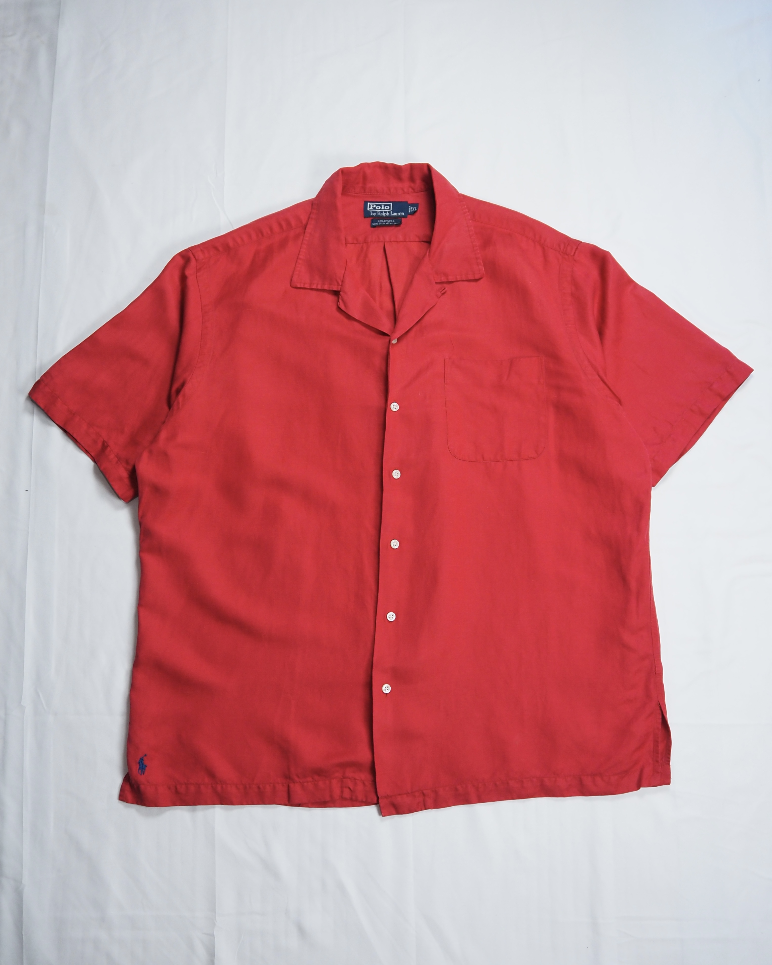 90’s Ralph Lauren シルク×リネン Caldwell レッド XL
