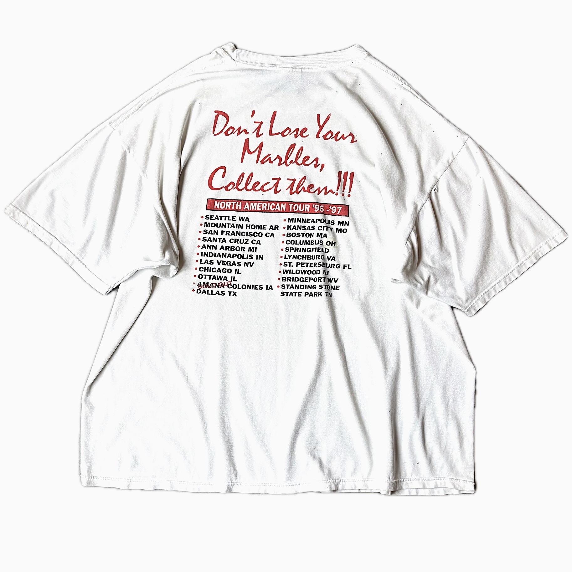 Vintage 90's【JERZEES】"MARBLES" Grunge T-shirt の画像 2