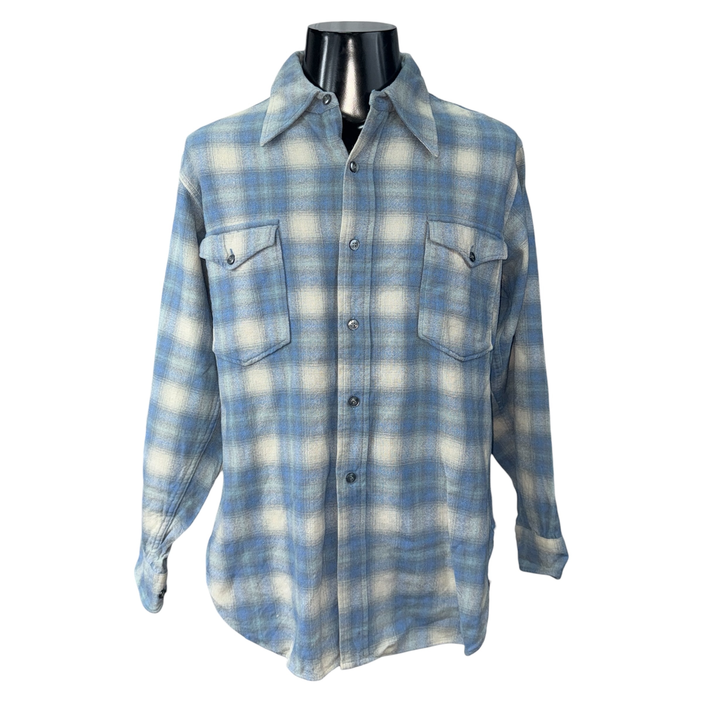 【PENDLETON】ペンドルトン “BLUE CHECK TRAIL SHIRT” 70s Vintage ウールシャツ