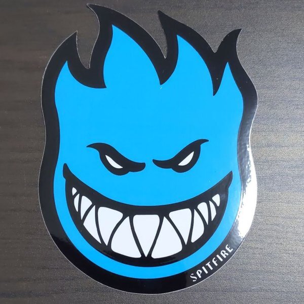 St 785 Spitfire Wheels Skateboard Sticker スピットファイア スケートボード ステッカー Bighead Fireball Blue 15 5 11 M Earth Skateboardstikers