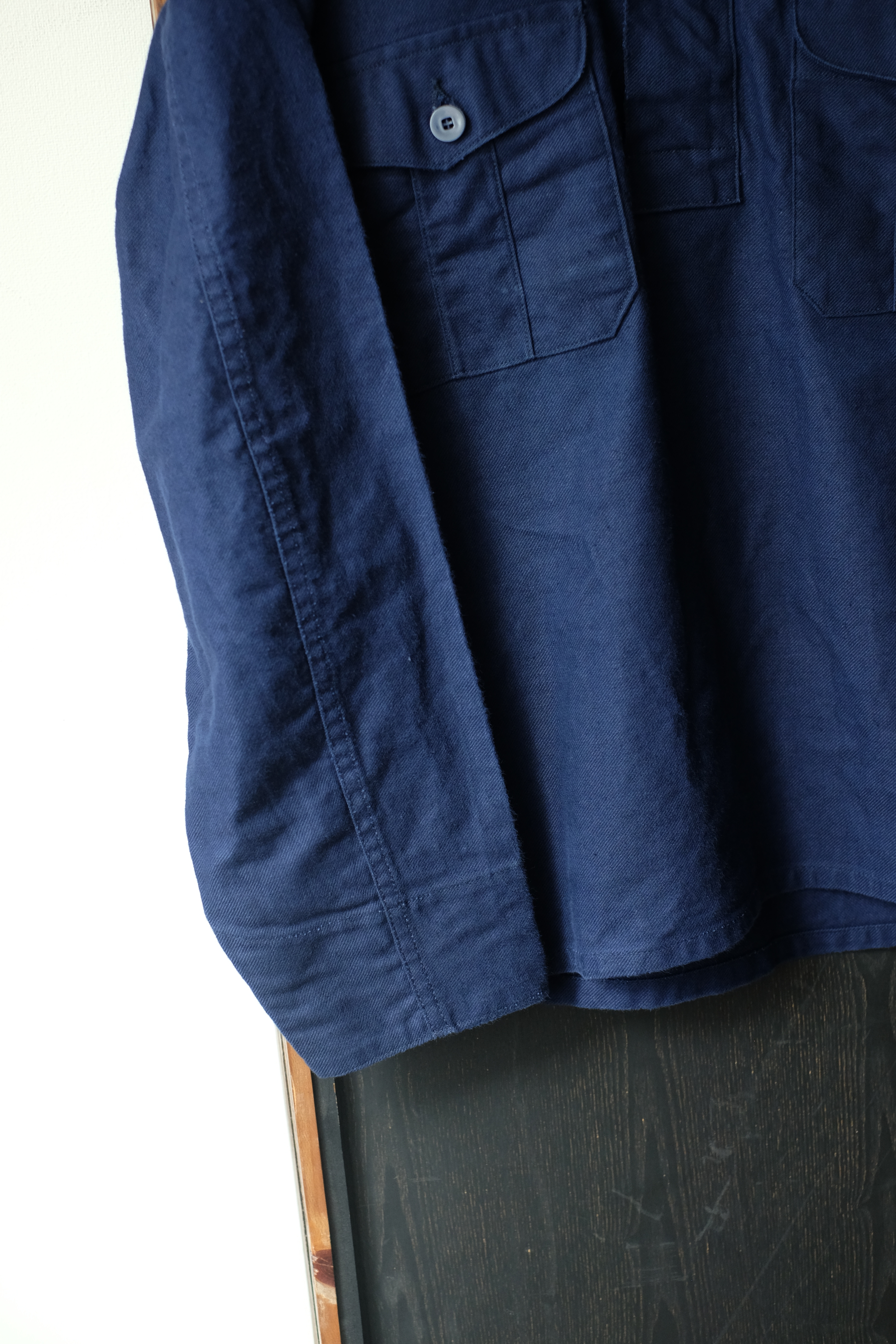 50s Swedish military pullover work shirt “one wash” の画像 4