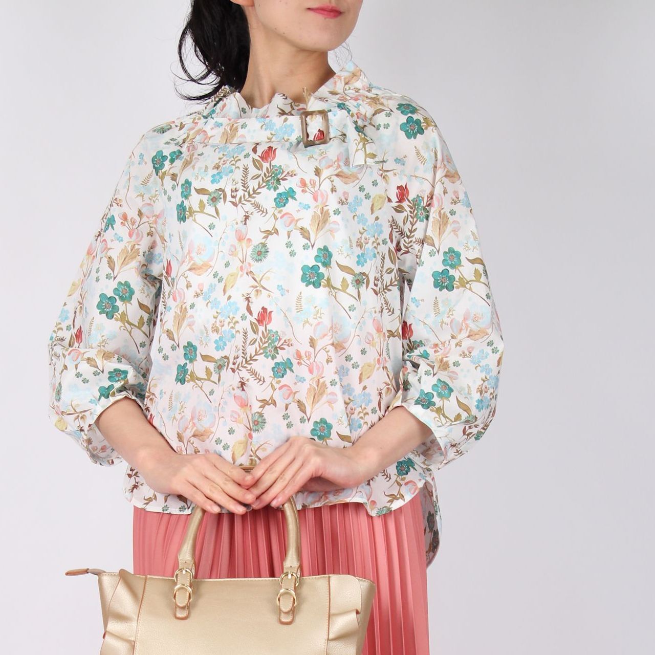 tsurubymarikooikawa Eleonore 花柄ブラウス トップス（obriy.biz）