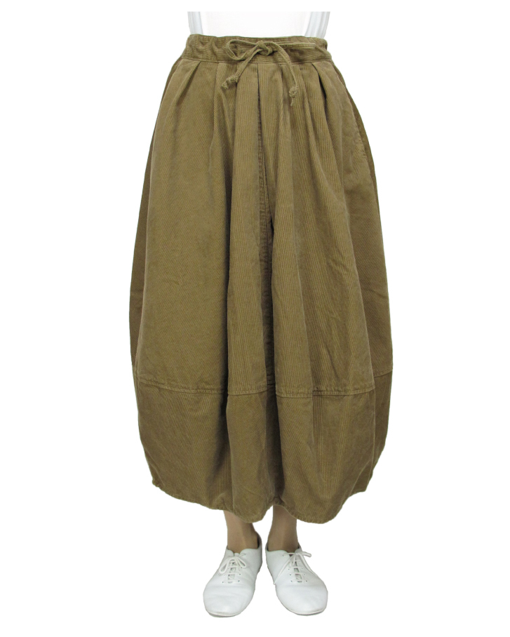 cord cocoon skirt Lot:35310 - 画像1