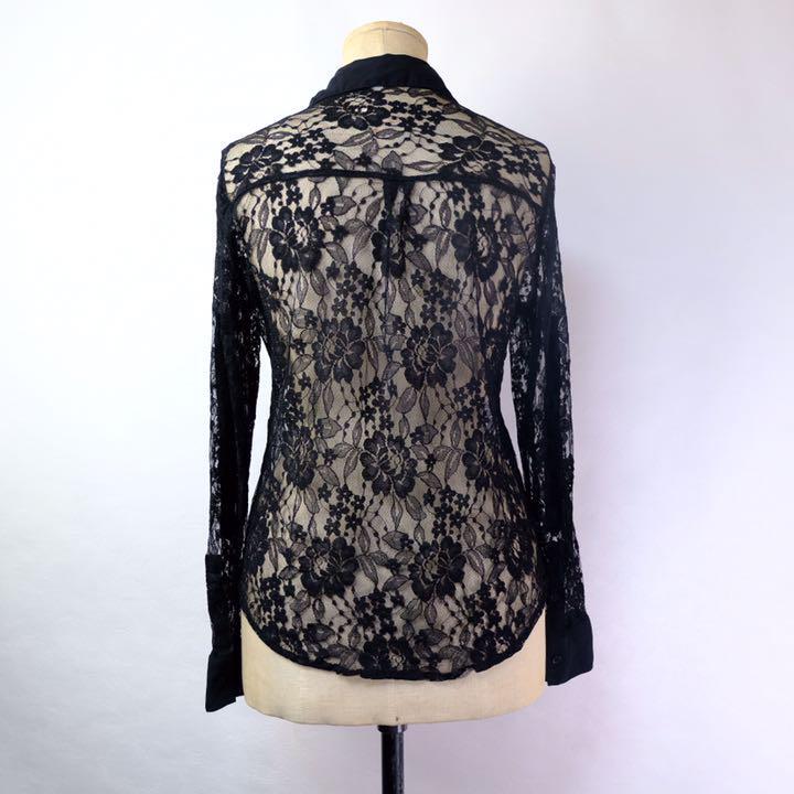 Express 総レースシャツ レーストップス 古着 Xs Rico Clothing Express 総レースシャツ レーストップス 古着 Xs Rico Clothing