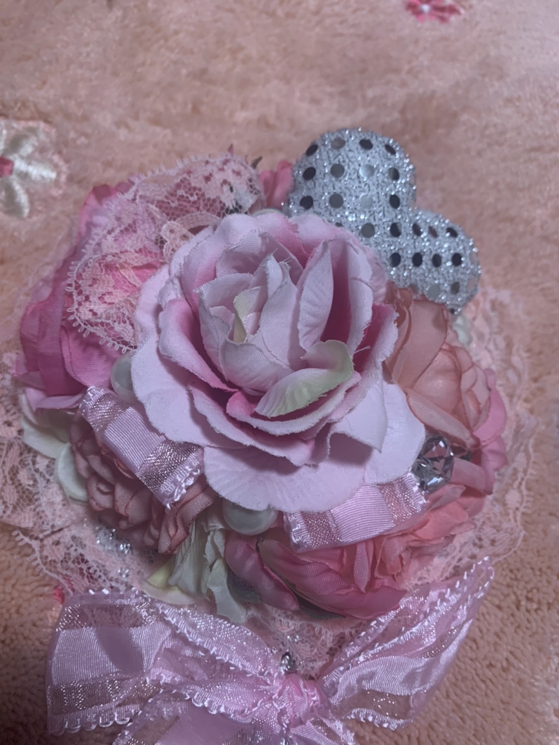 姫系雑貨 ハンドメイド 1点物 ウエディン用品 可愛い鏡用 通販商 コロナ応援の為安売り 姫雑貨のラブカワ