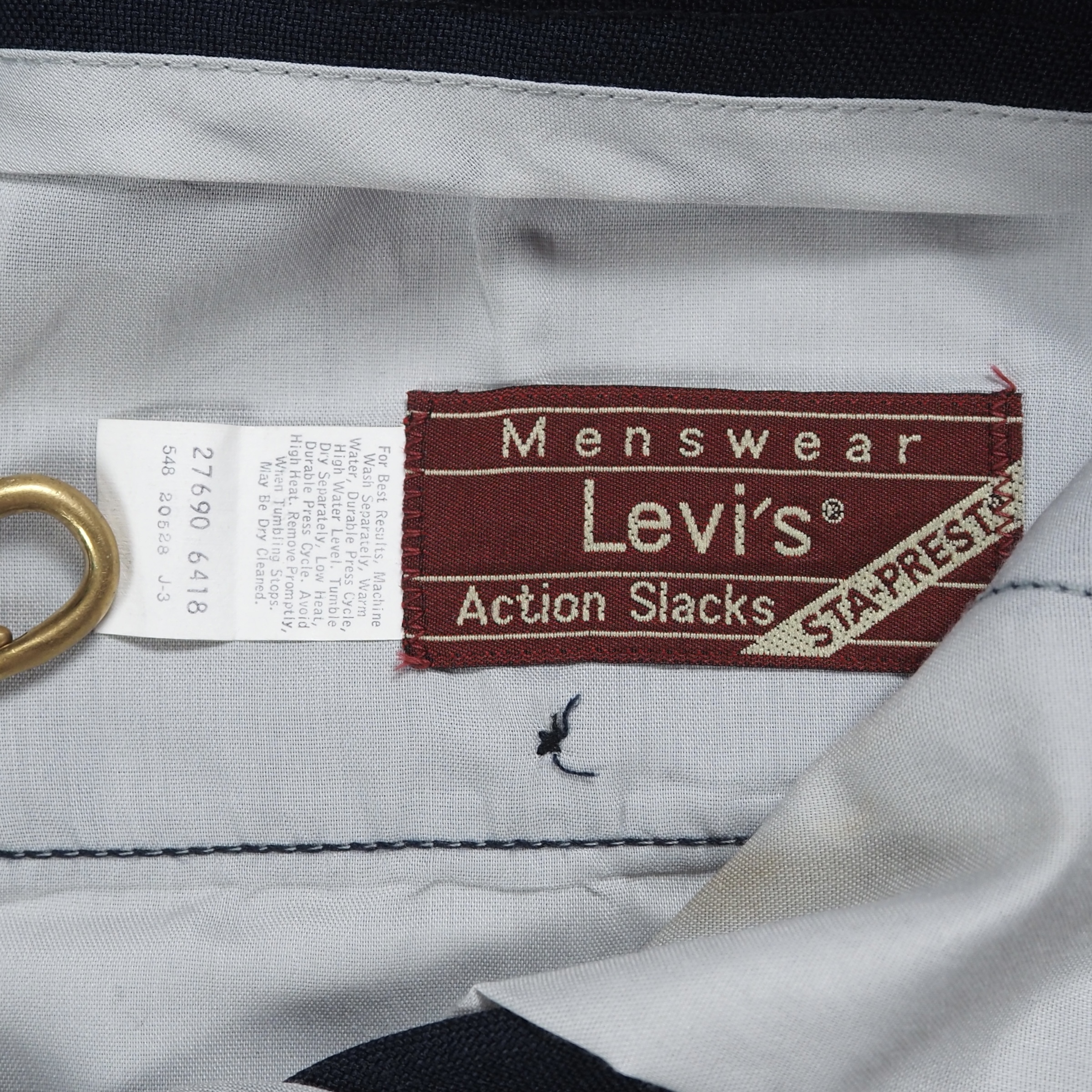 90’s Levi’s アクションスラックス ネイビー 32×30 の画像 6