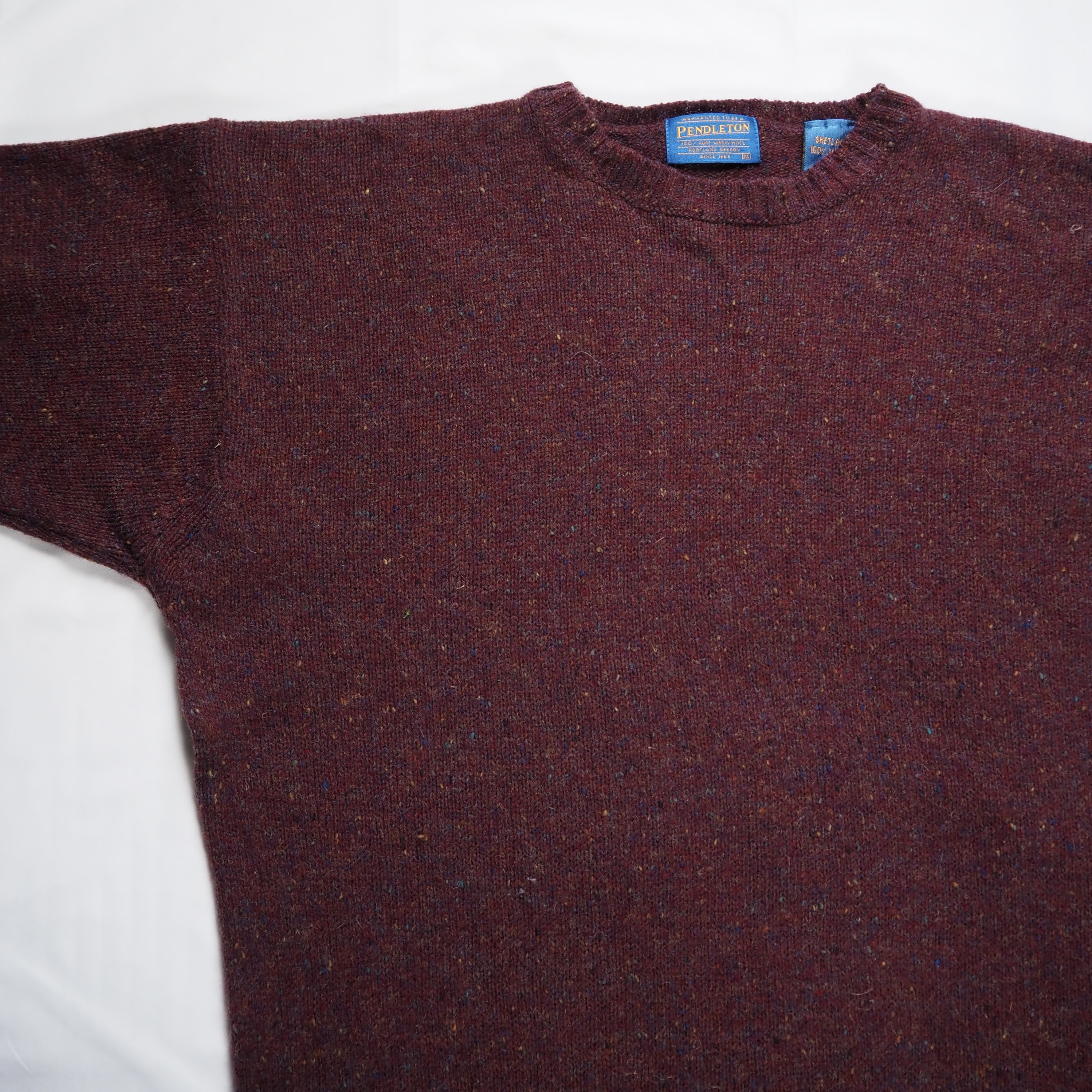 Pendleton ウールニット バーガンディ XL の画像 6