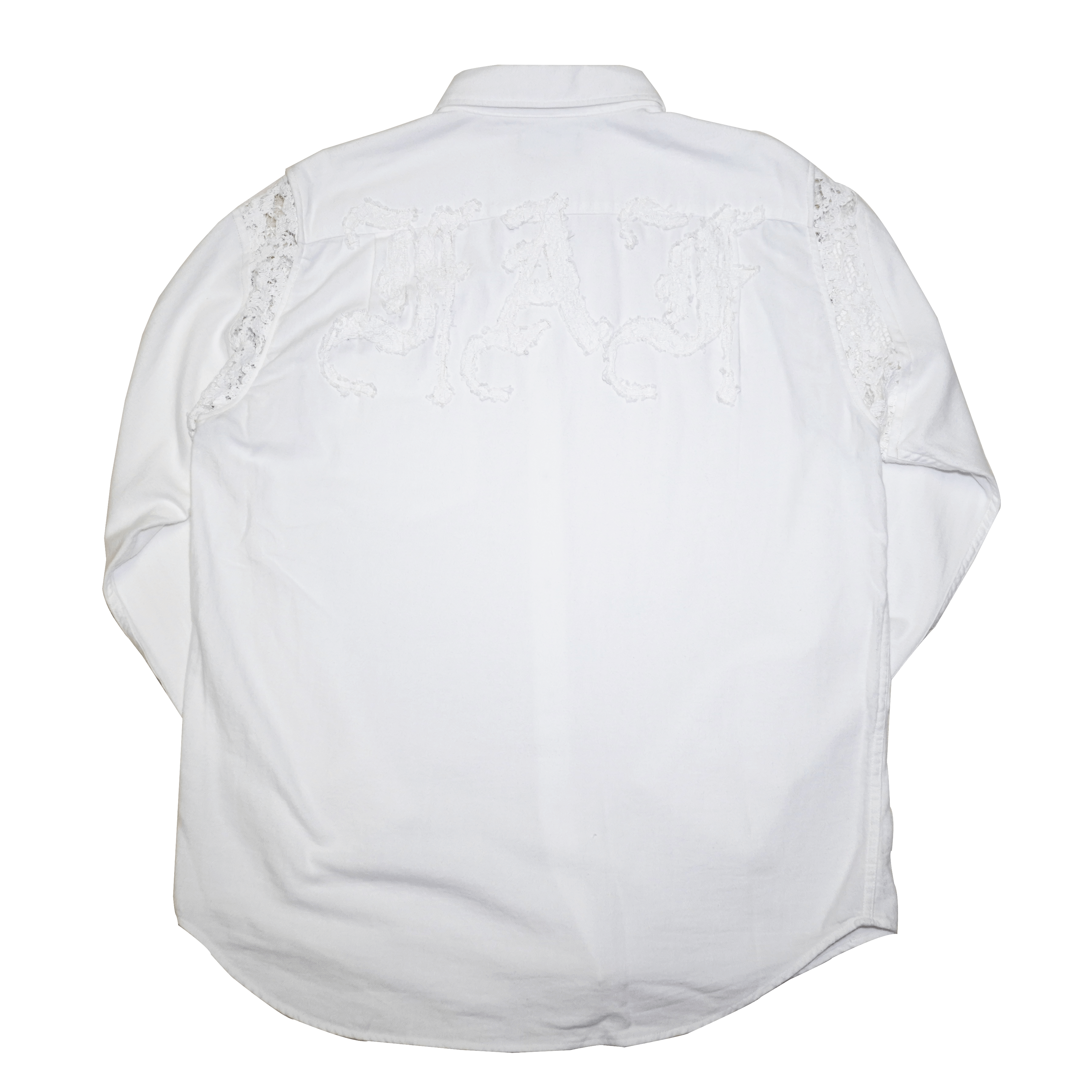 FAF OE laced shirts / white - 画像2