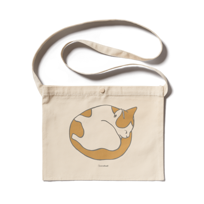 Ecobad サコッシュ 眠り猫 グラフィックファッションアイテム専門店ecobad エコバド Ecobad サコッシュ 眠り猫 グラフィックファッションアイテム専門店ecobad エコバド