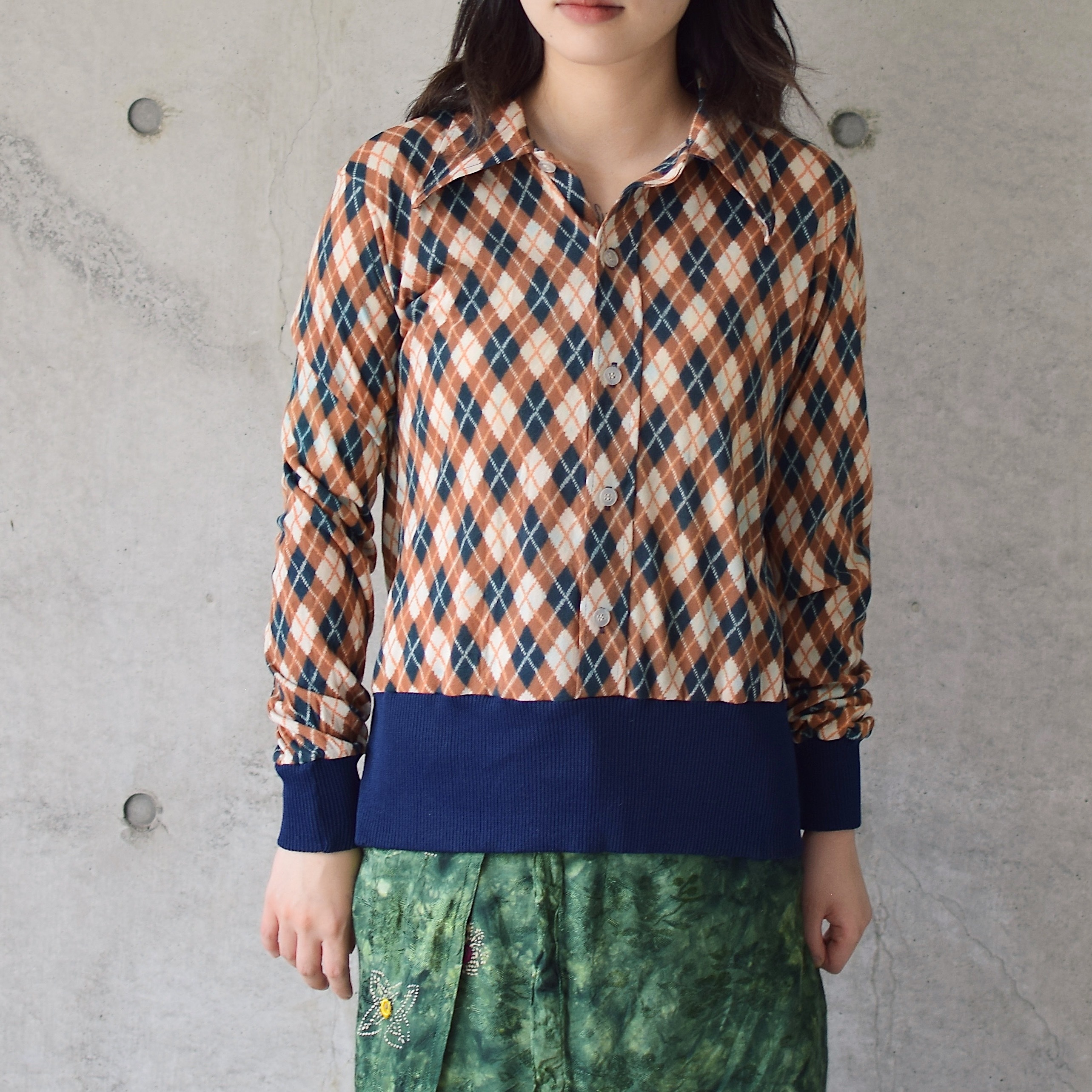 Vintage 50's【Trend-Setter by Kingly】Argyle Pullover Shirt の画像 3