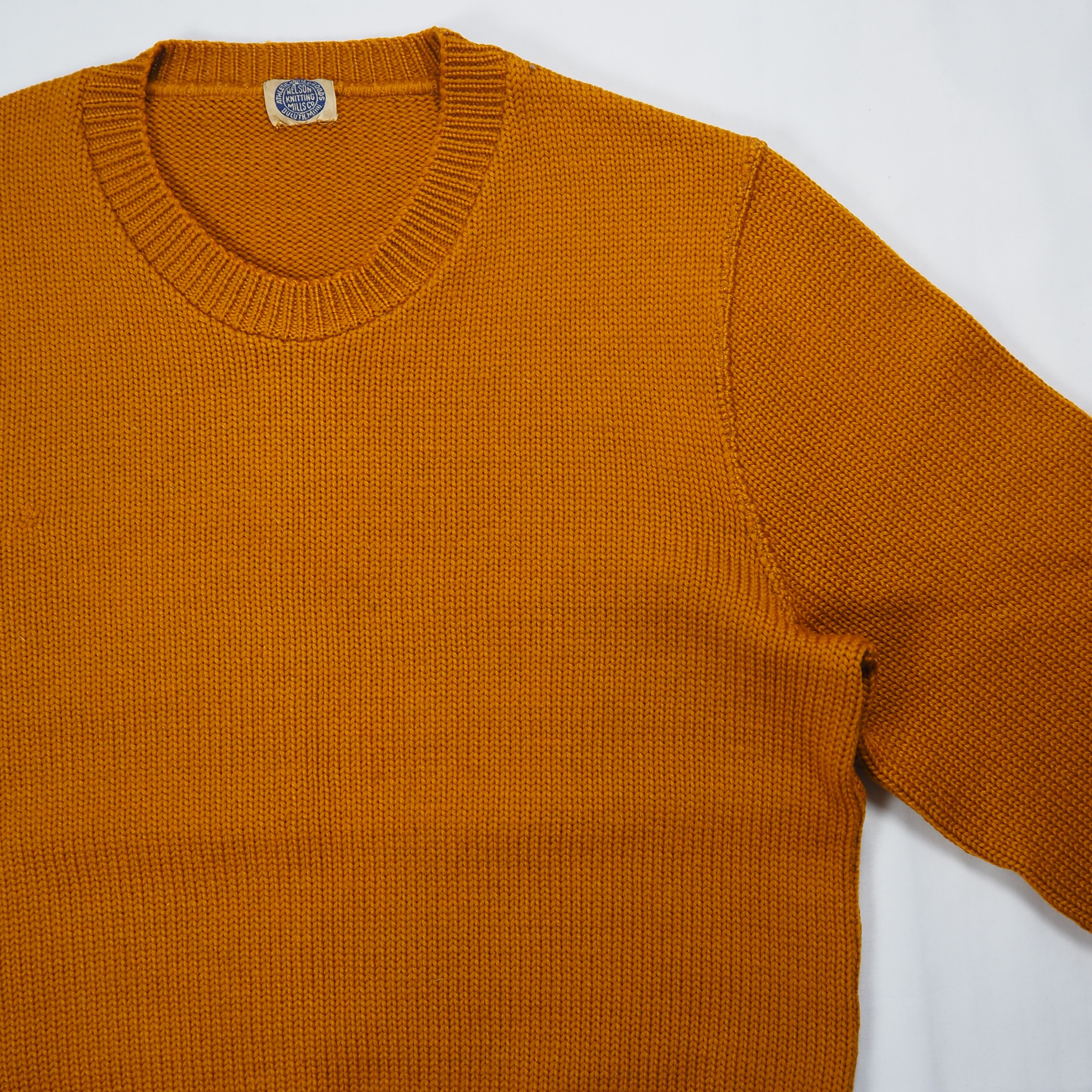 【9/23 20:00入荷】40's ウールニット マスタードイエロー の画像 4