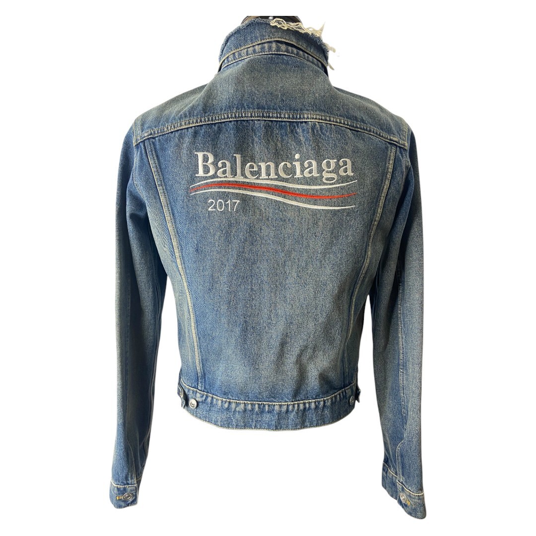 【BALENCIAGA】バレンシアガ USED加工 デニムジャケット