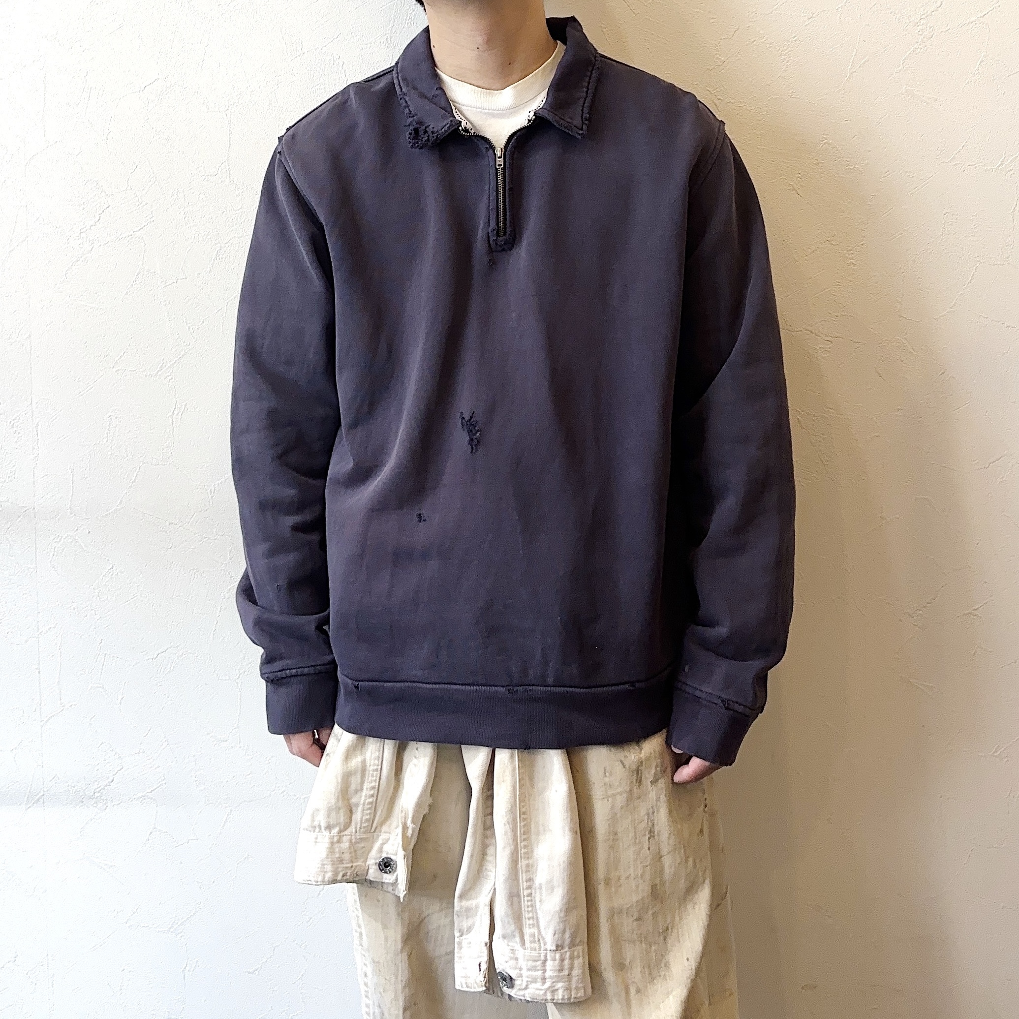 Y2K【LAND' END】Grunge Half Zip Sweat の画像 3