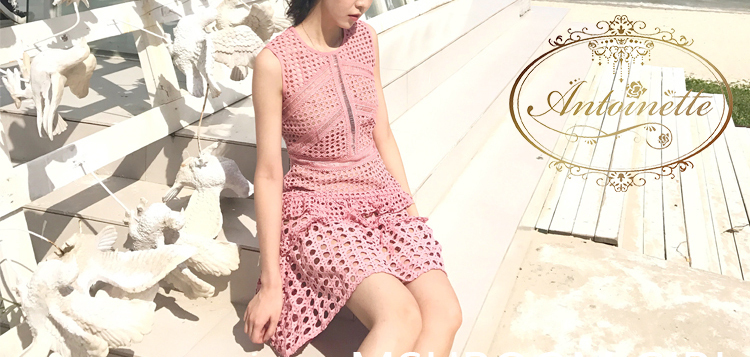 Pink レディース ワンピース かわいい エレガント 銀座 おしゃれ セレブ 下地つき ワンピース ホステス ドレス お食事会 フォーマルワンピース オーガンジー Antoinette