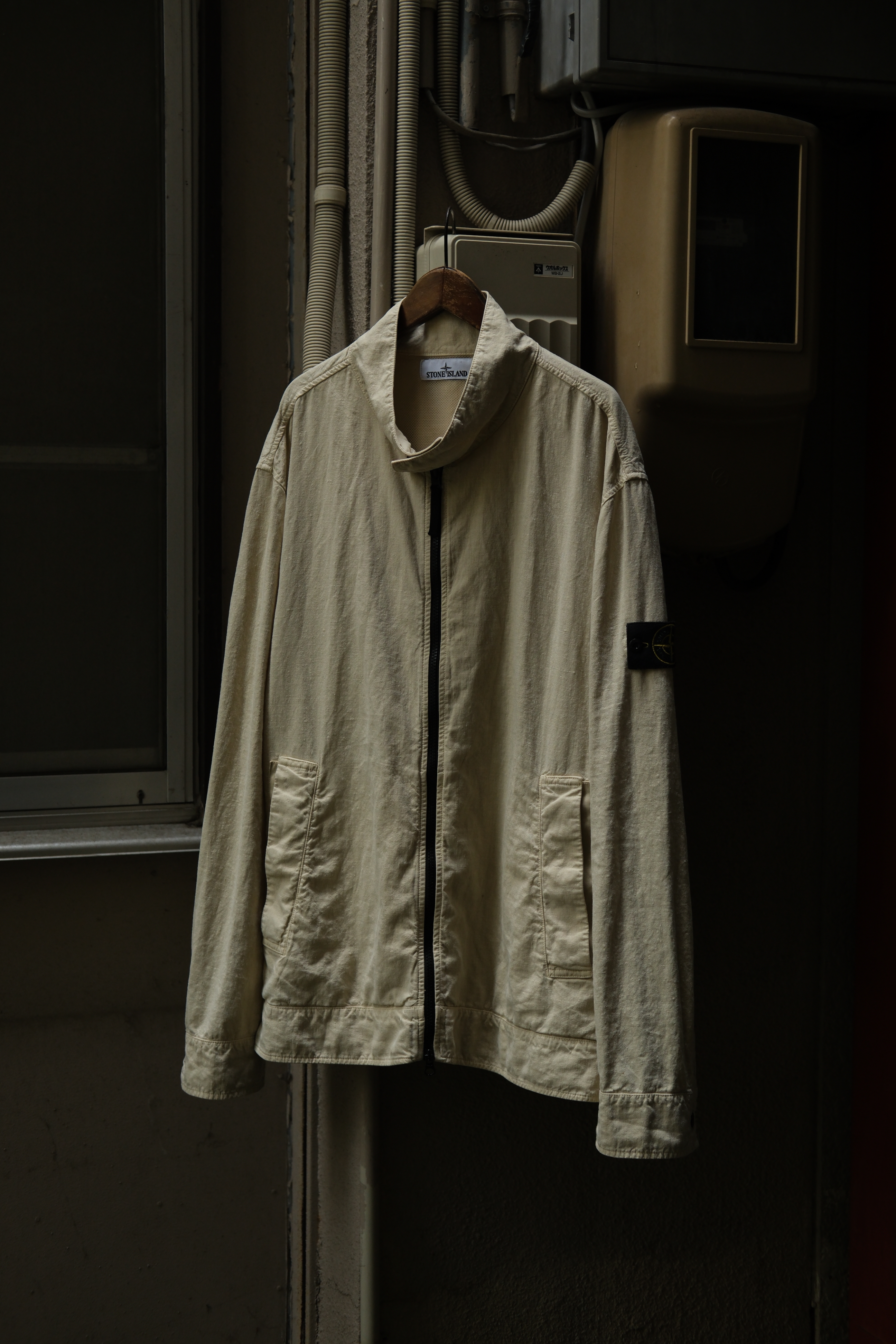 Utah/“STONE ISLAND” linen stand collar jacket