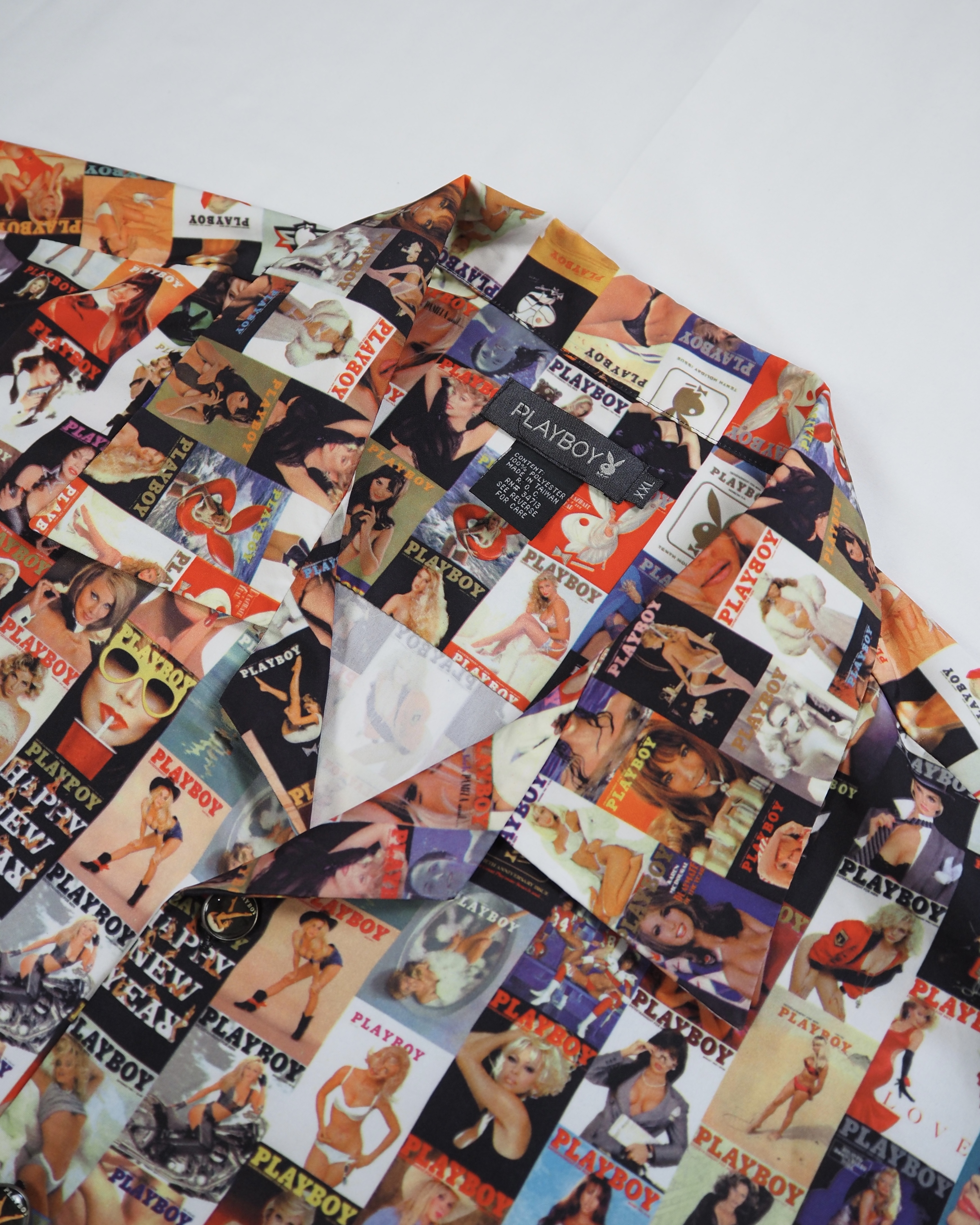 90’s PLAY BOY 総柄シャツ XXL の画像 11