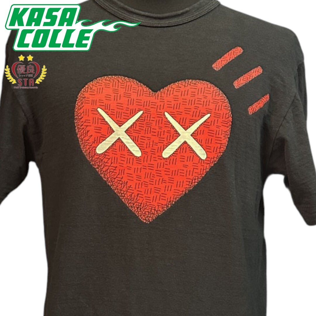 【HUMAN MADE】ヒューマンメイド 21AW KAWSコラボ ハートプリント Tシャツ L