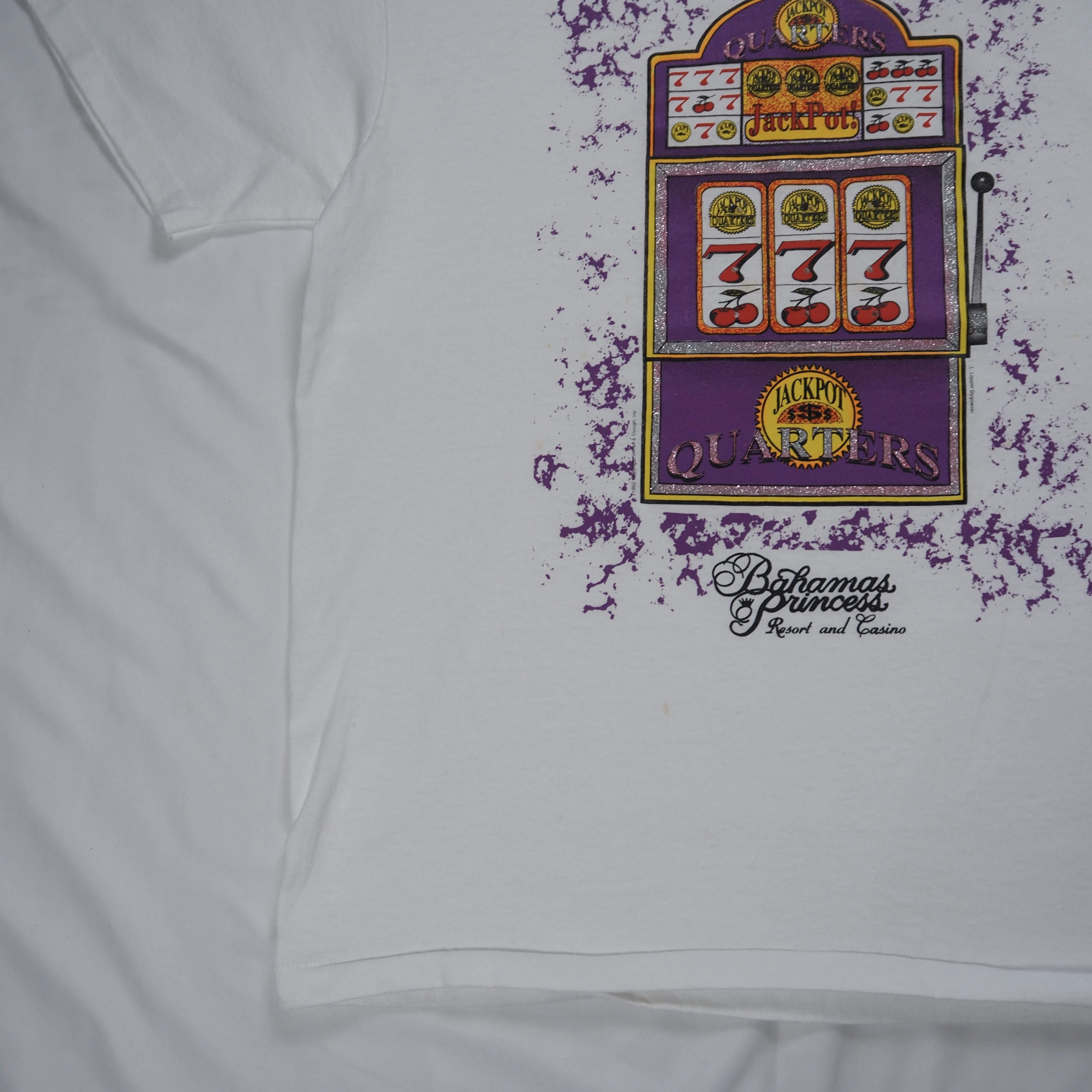90’s Hanes カジノTシャツ スロット Lサイズ の画像 5