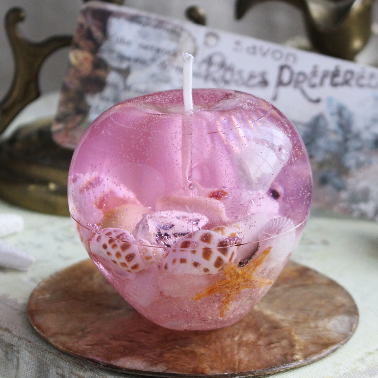 りんごのマリンジェルキャンドル Rj003 Candle Baro りんごのマリンジェルキャンドル Rj003 Candle Baro
