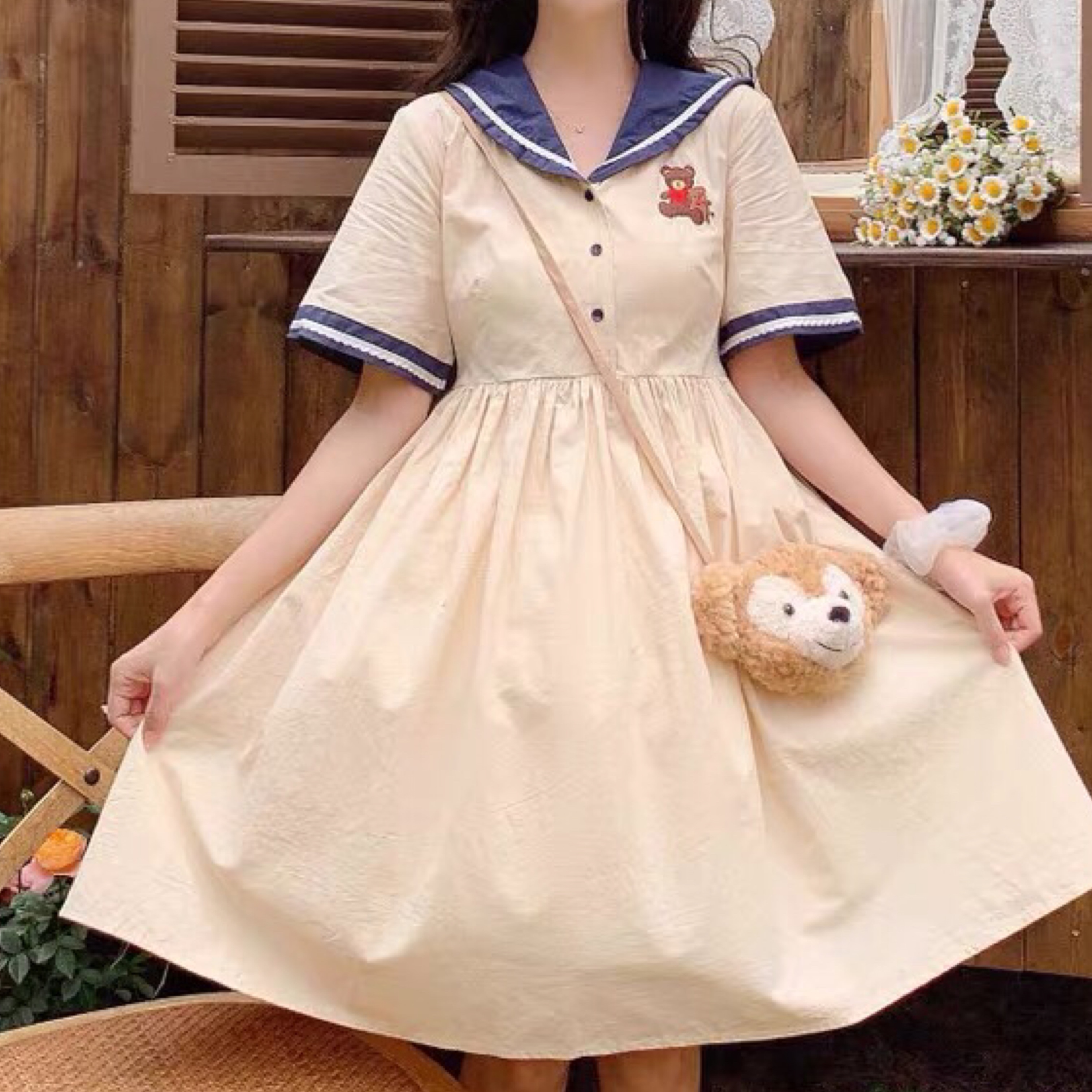 スウィートガーリー セーラーカラーマリンワンピース B0467 Retro N スウィートガーリー セーラーカラーマリンワンピース B0467 Retro N