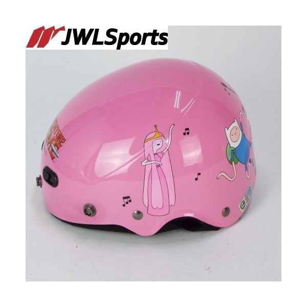 アドベンチャータイム Adventure Time キッズハーフヘルメット ピンク ライトブルー ツバ付き シールド別売り Jwlsports アドベンチャータイム Adventure Time キッズハーフヘルメット ピンク ライトブルー ツバ付き シールド別売り Jwlsports