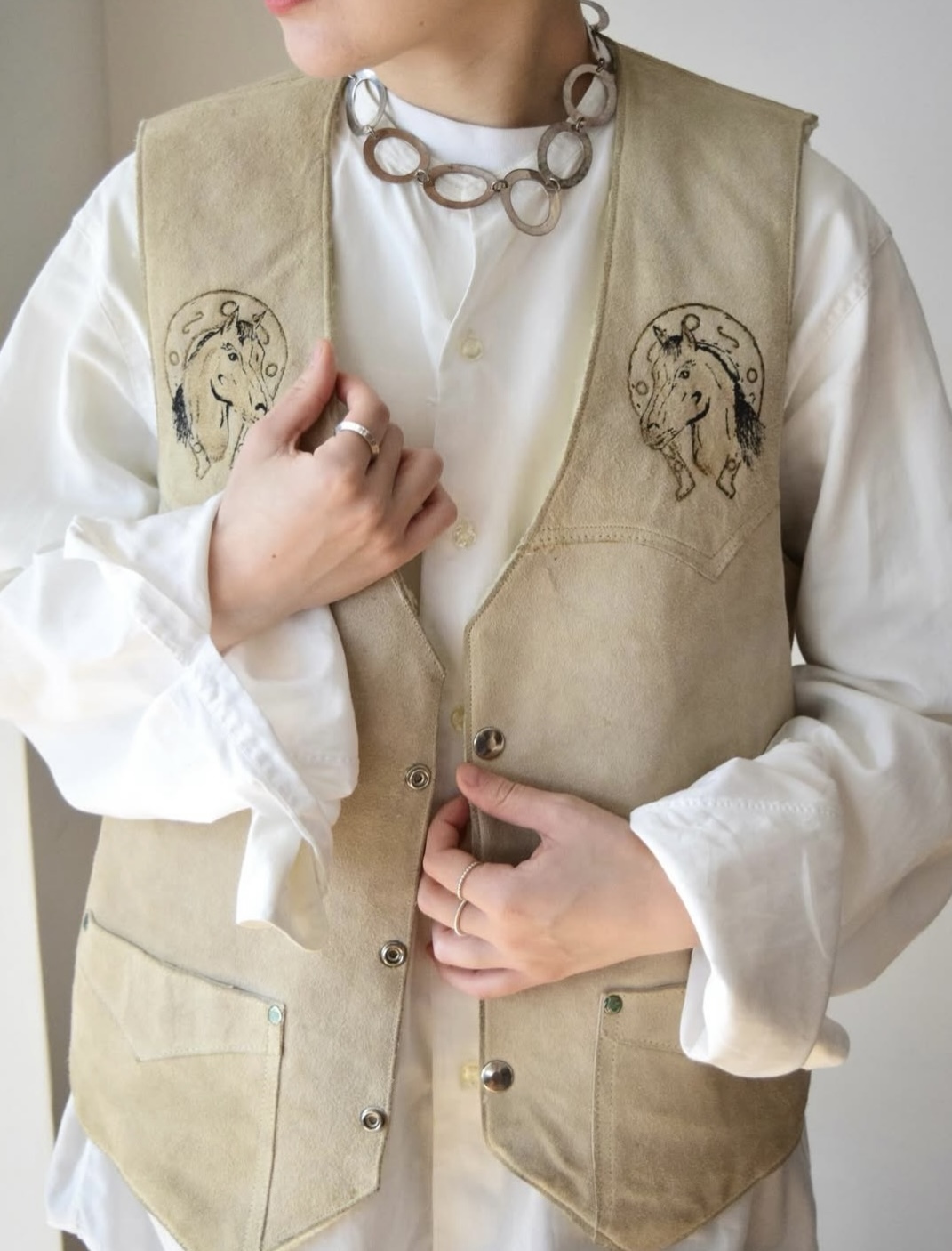 Western suede vest