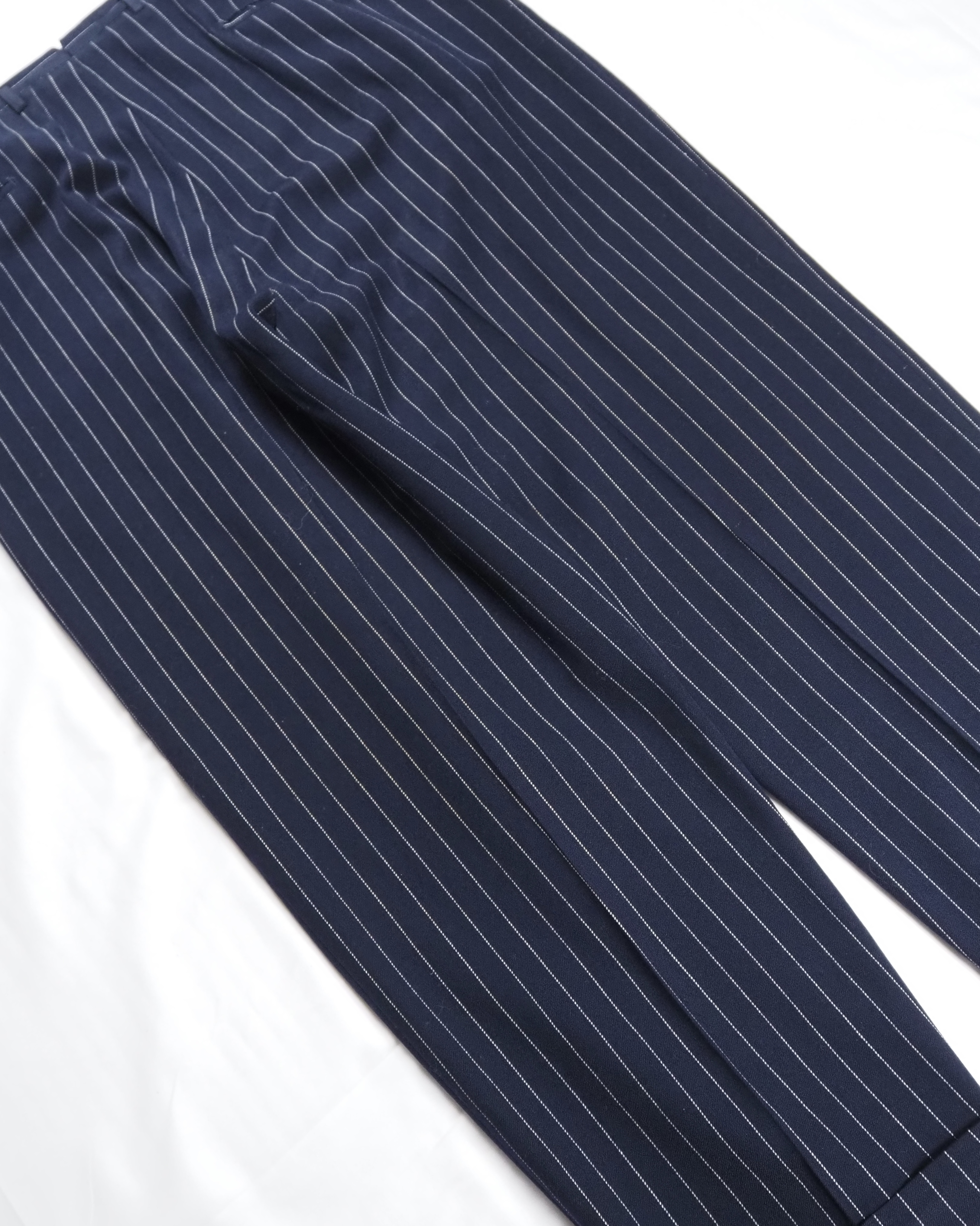 50’s Wool Slacks ストライプ ネイビー×ホワイト の画像 14