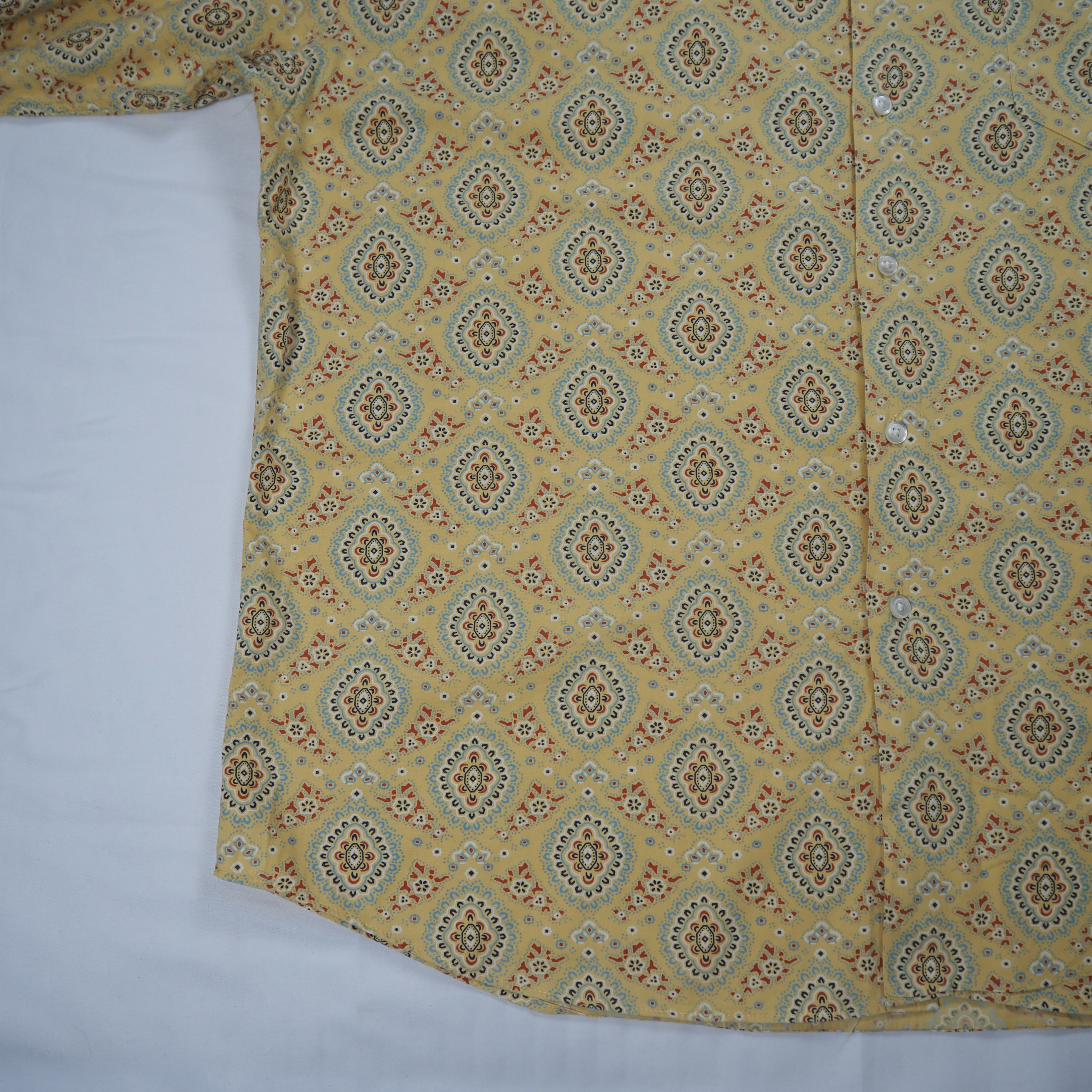 90’s OLD GAP コットンシャツ XL イエロー の画像 10