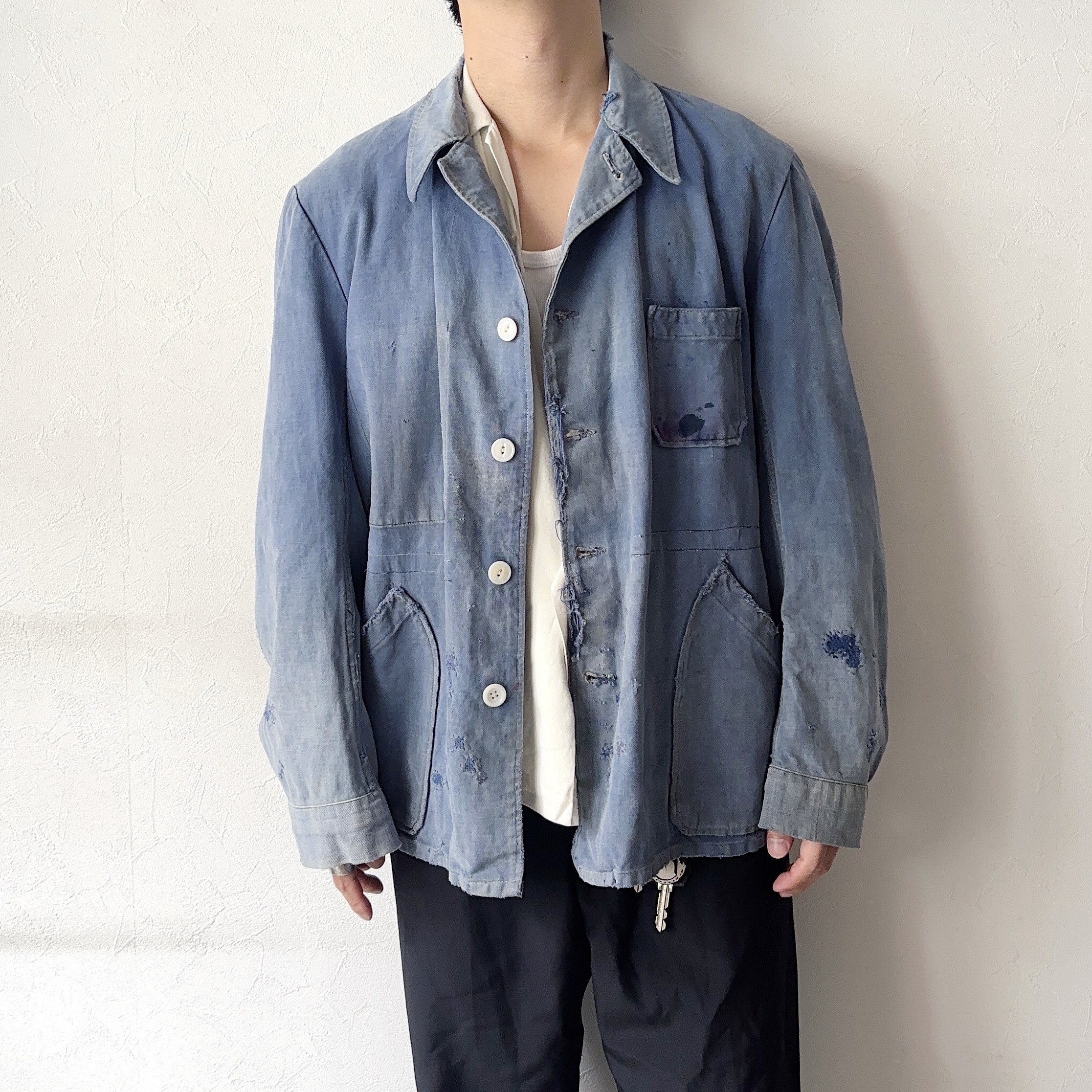Vintage 40〜50's【AU FUSIL】Grunge Work Jacket の画像 3