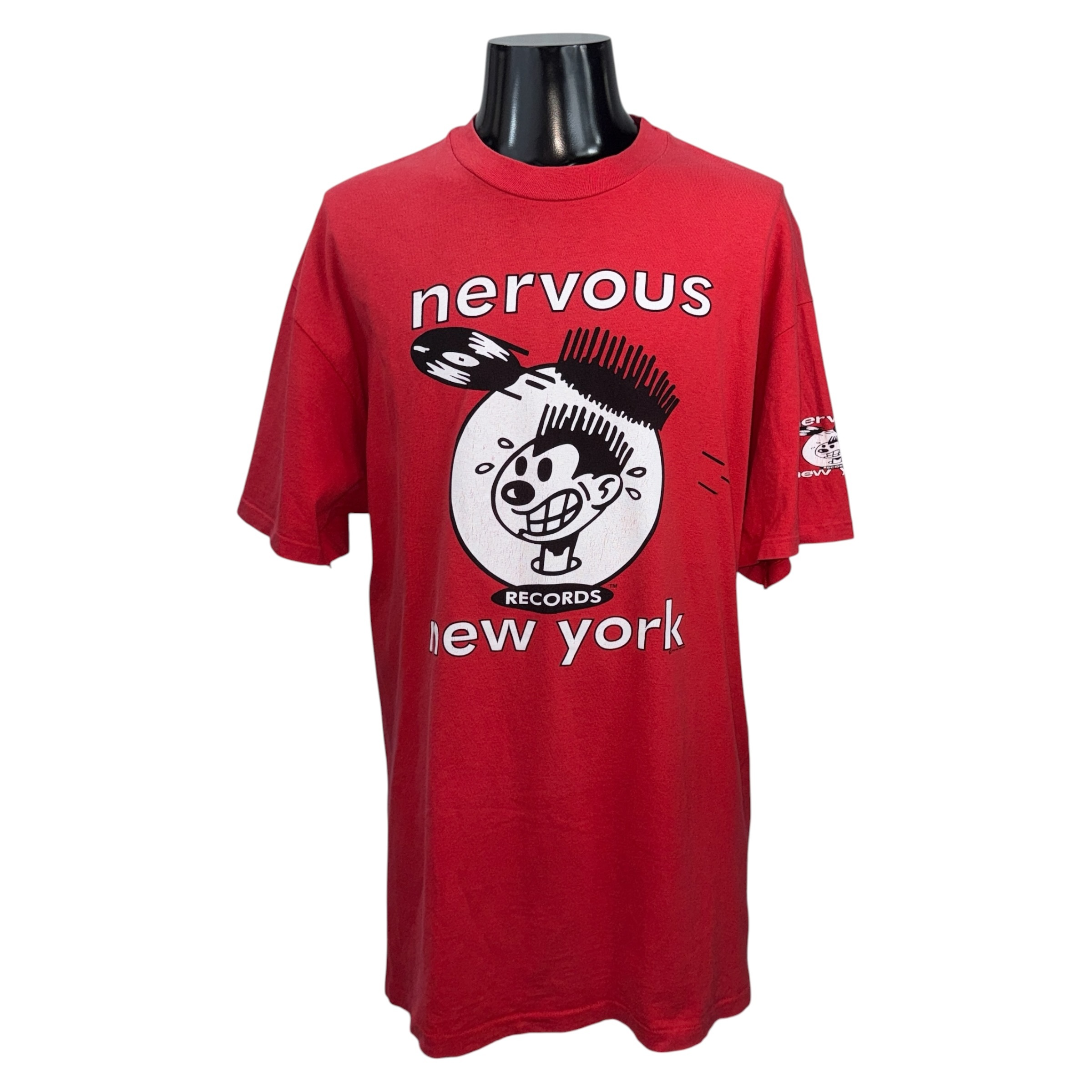 【NERVOUS RECORDS】ナーヴァス・レコード “NEW YORK” 90’s Vintage Tシャツ