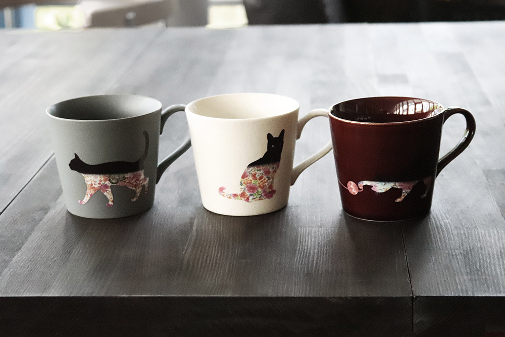 ネコ マグ3個セット 温感グレーズ 猫 マニア キャット マグカップ コーヒー プレゼント カワイイ 温度で変化 マジック クリスマスプレゼント 笑顔 丸モ高木陶器 オンラインショップ 温度をデザインに