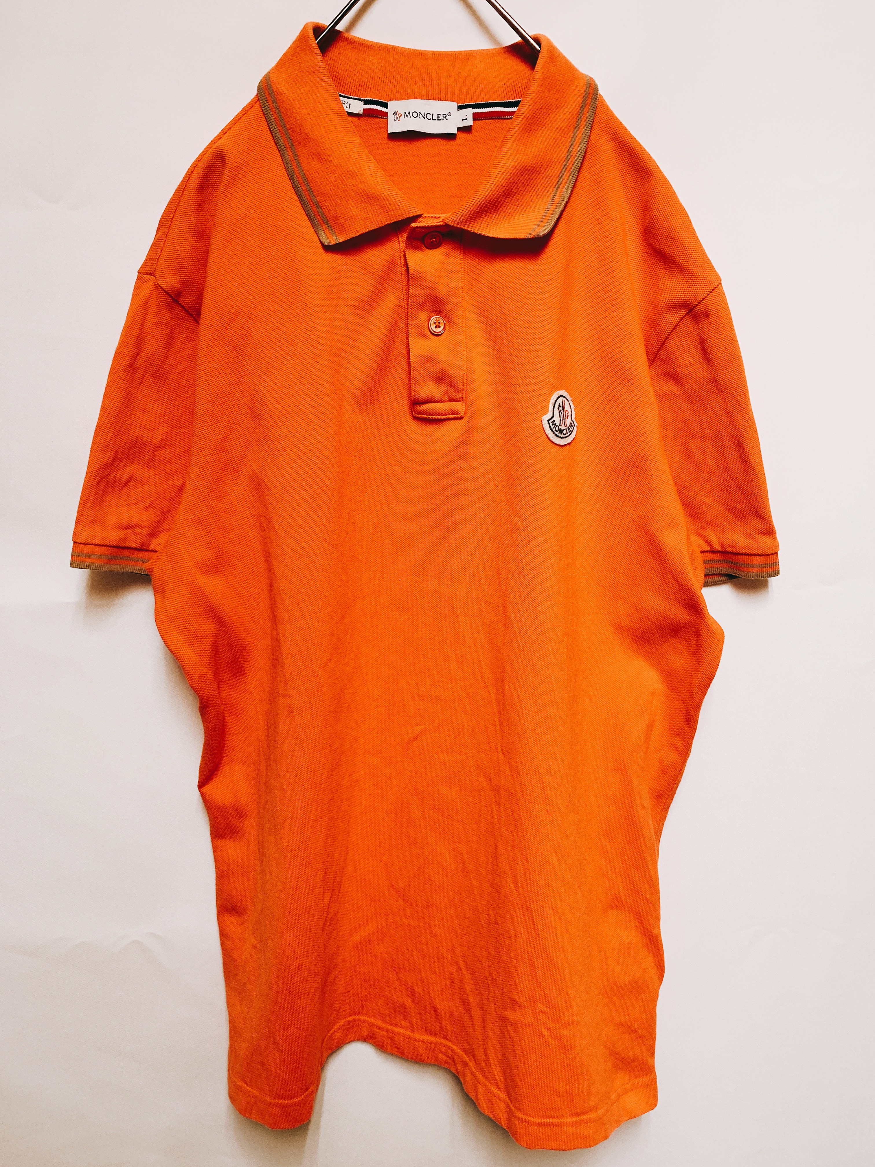 moncler polo shirt orange