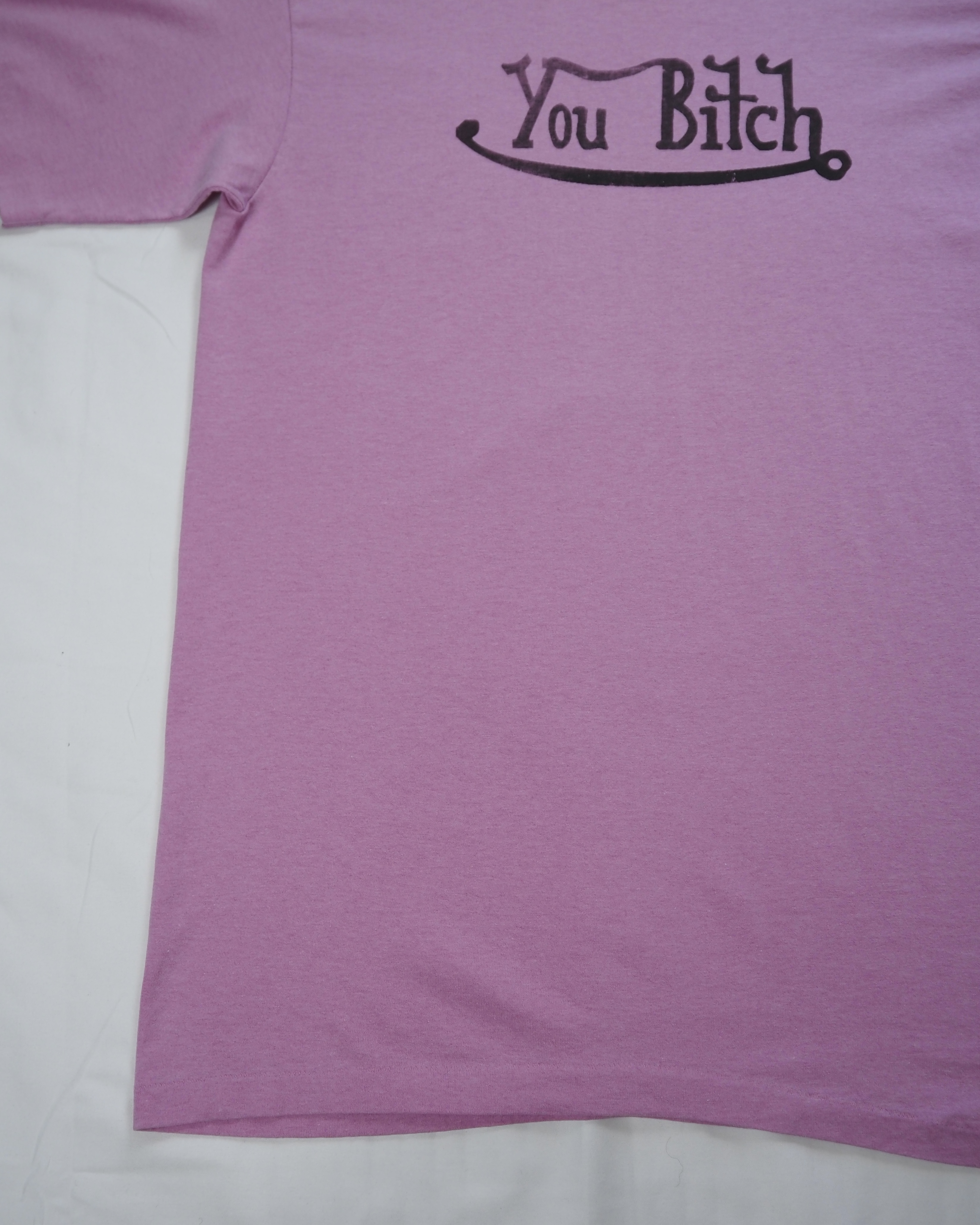 80’s Hanes “You Bitch” Tシャツ Mサイズ パープル の画像 6
