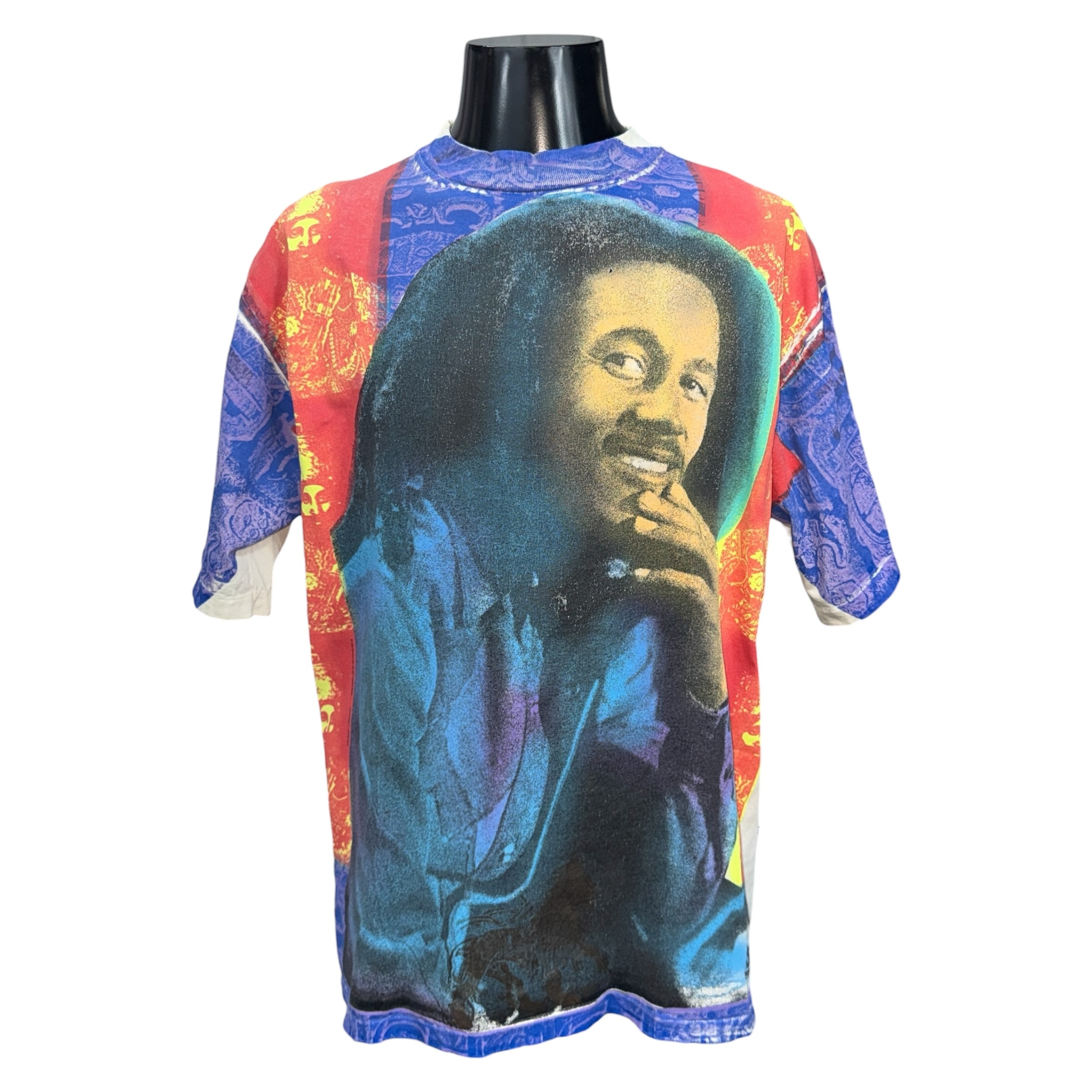 【BOB MARLEY】ボブ・マーリー カラーHeaven Smilesオーバープリント 90’s Vintage Tシャツ