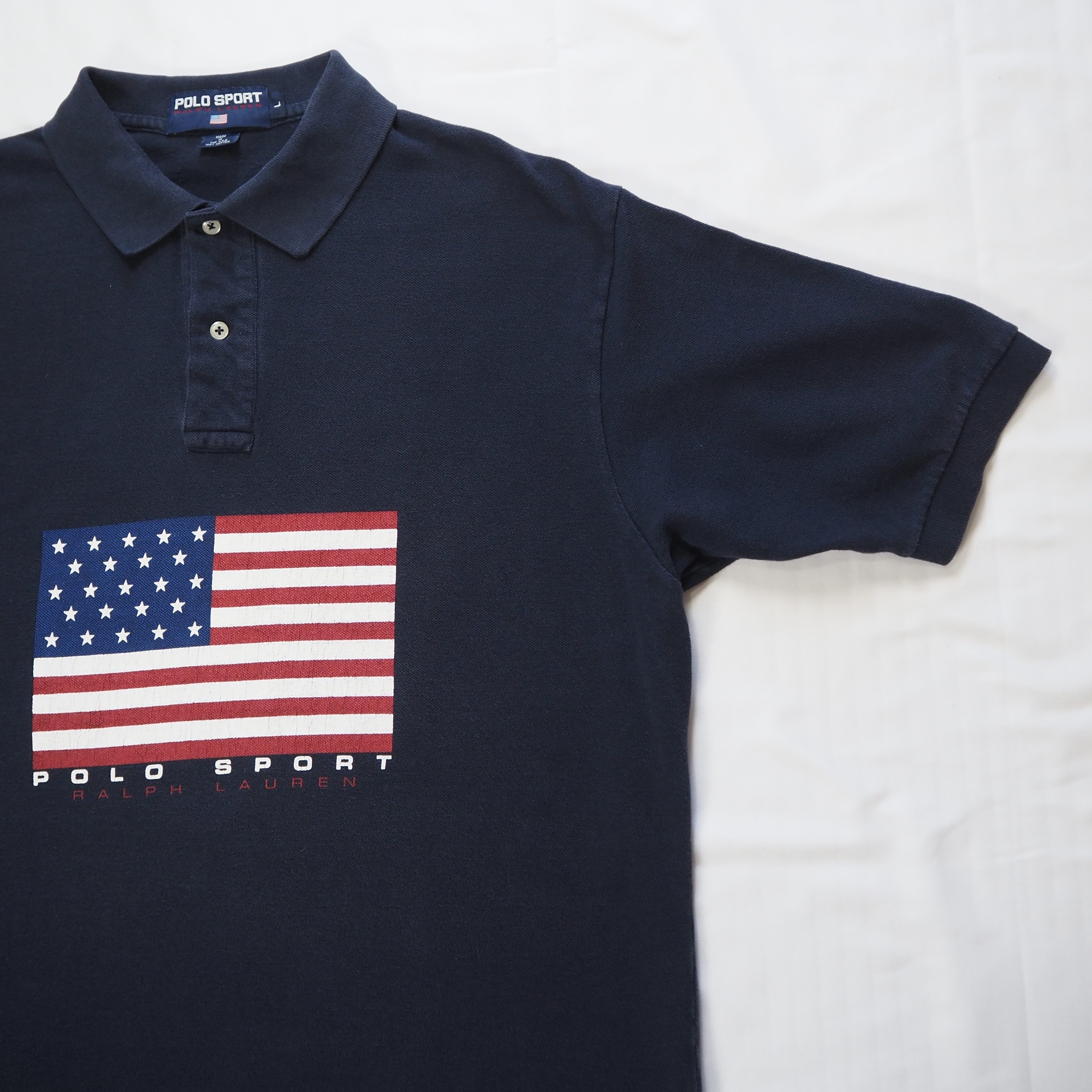 90’s Polo Sports ポロシャツ 星条旗 Lサイズ の画像 6