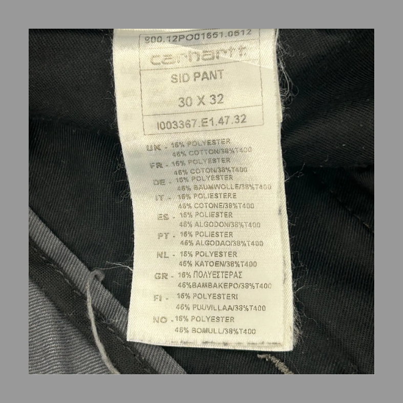 Carhartt WIP Seconde main Pantalon classique - grey の画像 5