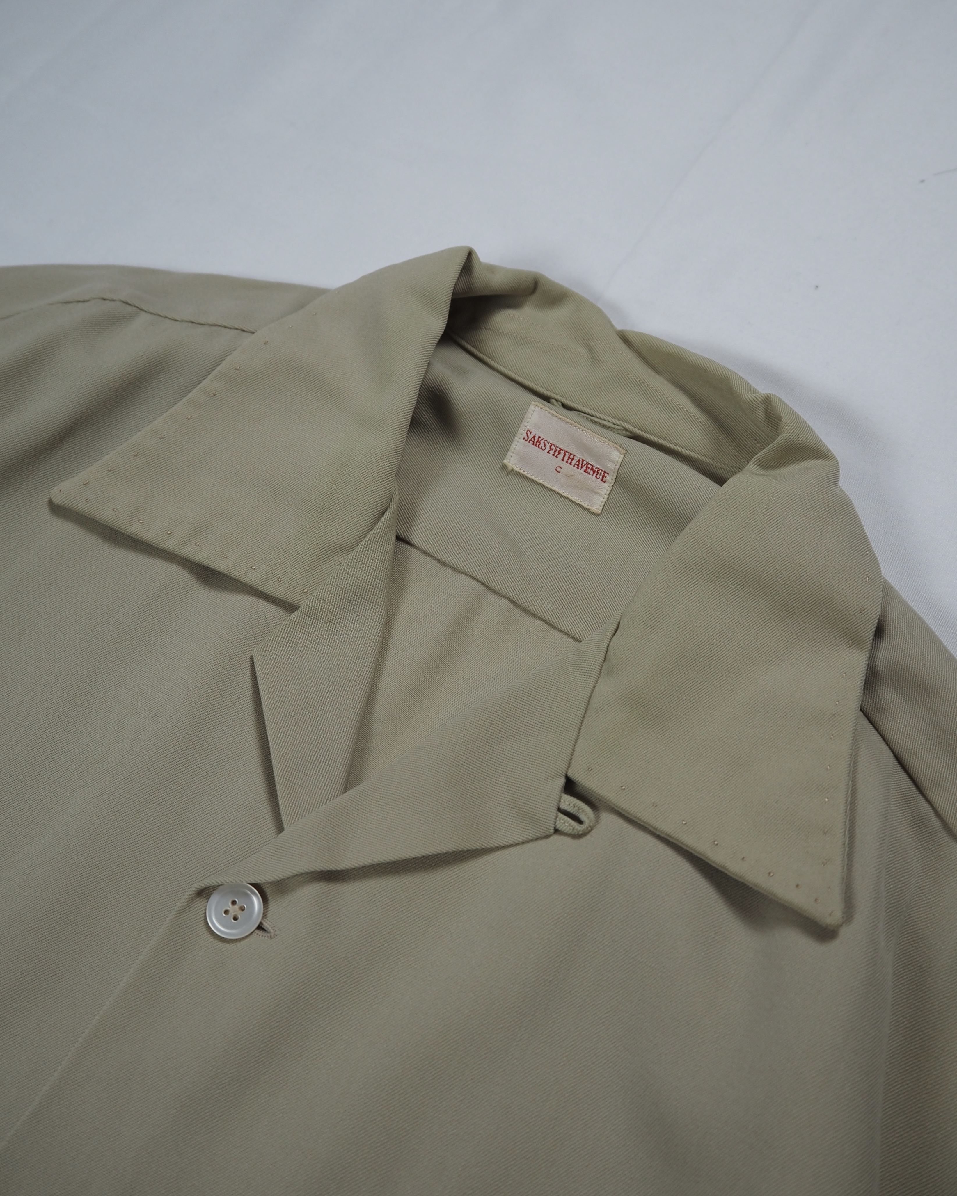 50’s SAKS FIFTH AVENUE ウールシャツ ベージュ の画像 3