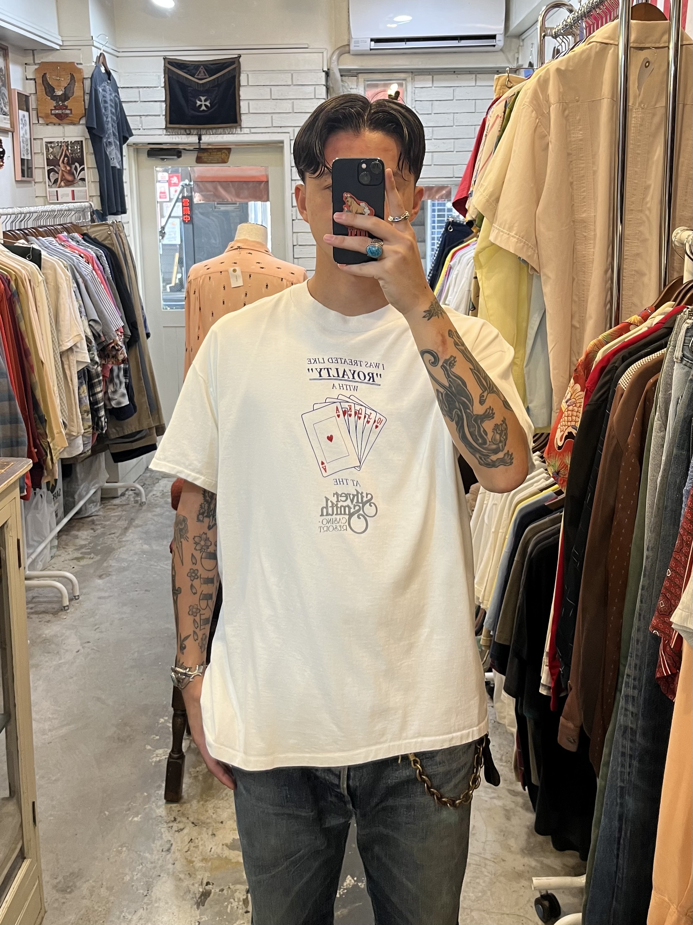90’s ONEITA カジノTシャツ トランプ柄 XL の画像 3