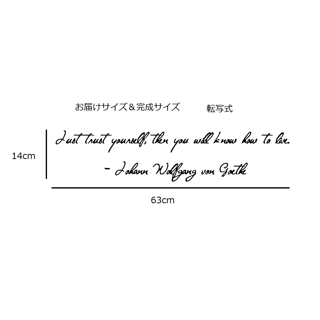 ウォールステッカー ゲーテ 名言 Just Trust Yourself Then You Will Know How To Live 英字 北欧 14 X 63cm 日本語説明書付 Iby アイバイ Iby アイバイ ウォールステッカー 通販