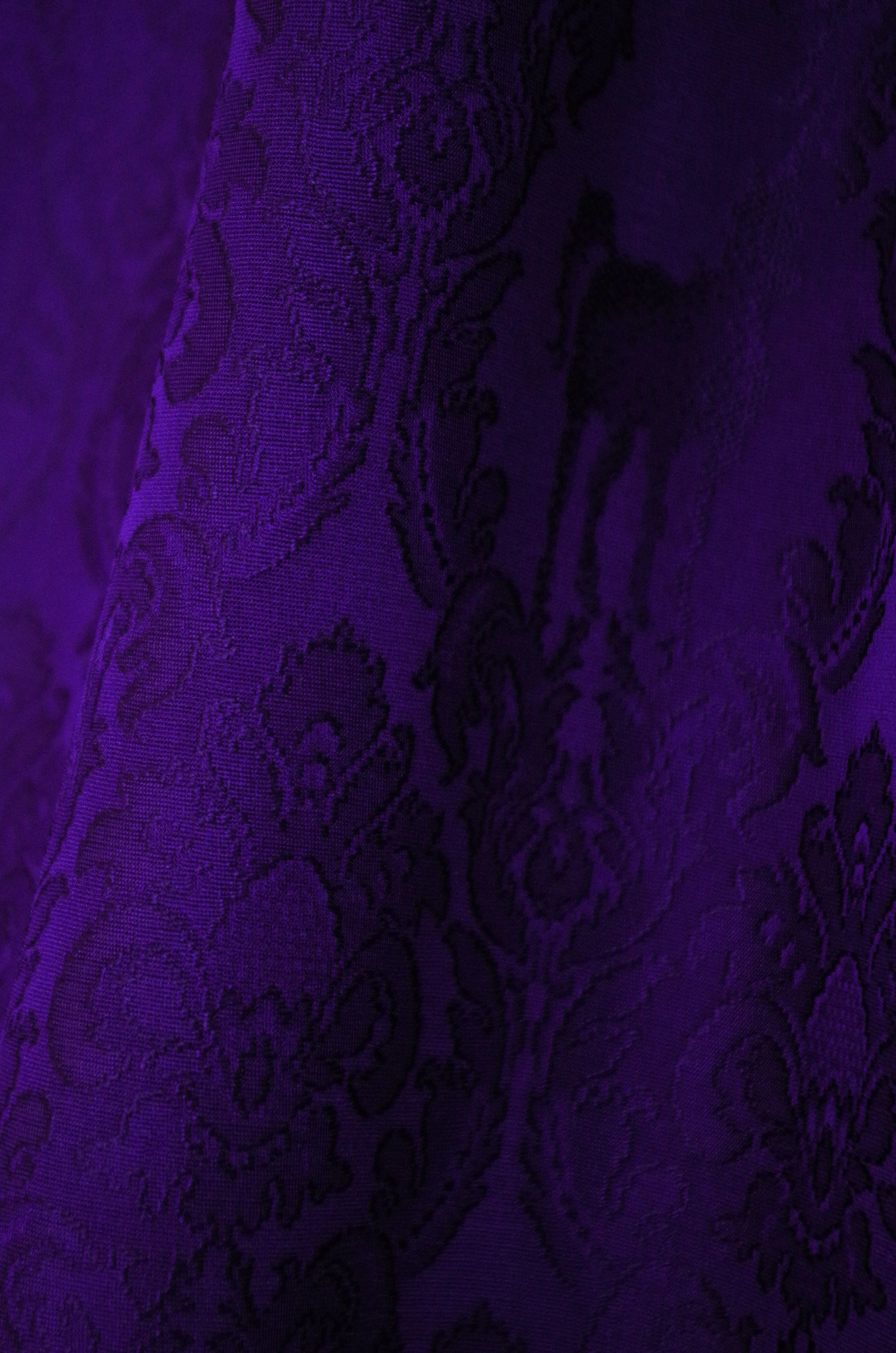 グラースオリジナル色無地 ユニコーンダマスク 今紫 いまむらさき 仕立て込 キモノグラース