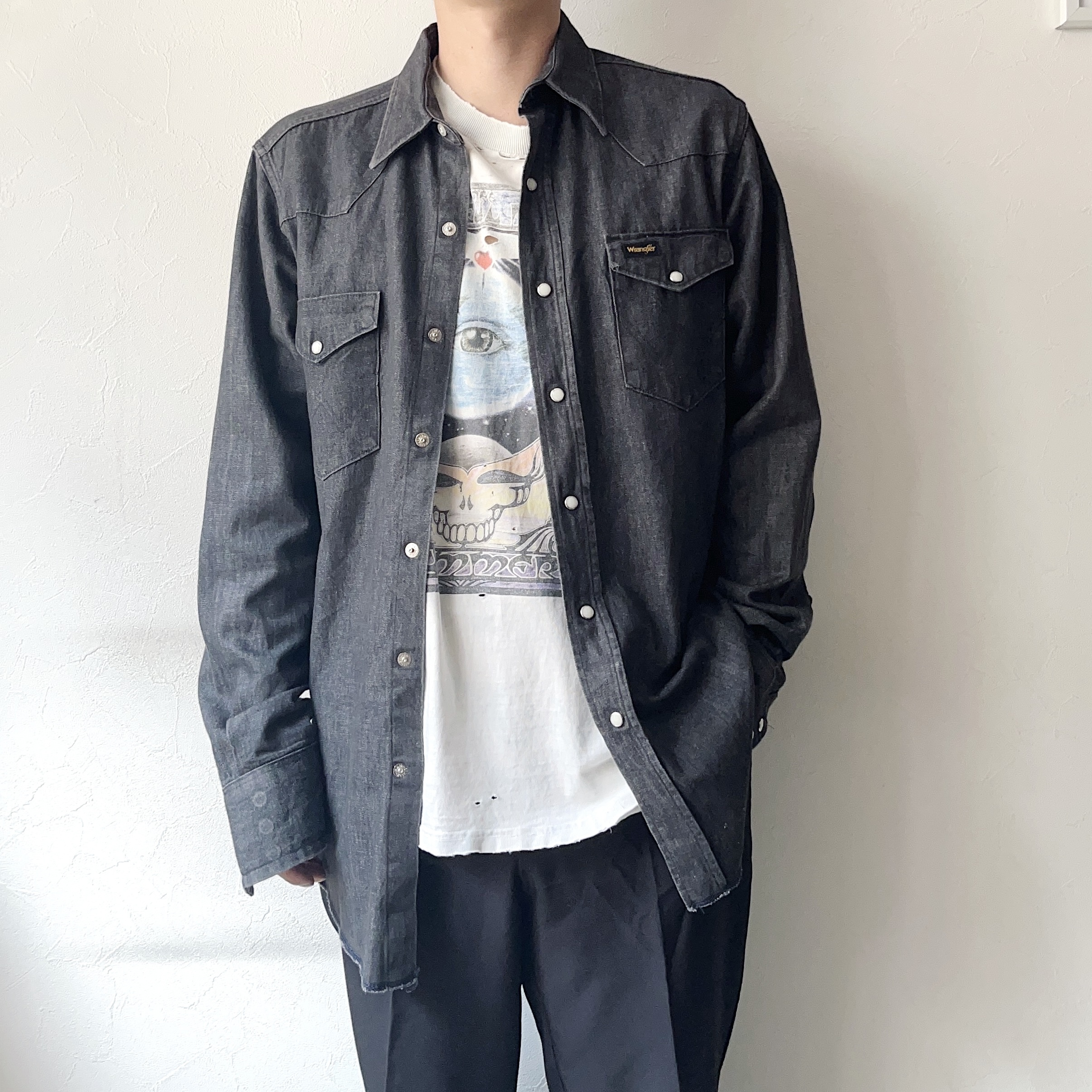 Vintage 80's【Wrangler】"Tiger" Embroidery Denim Shirt の画像 3